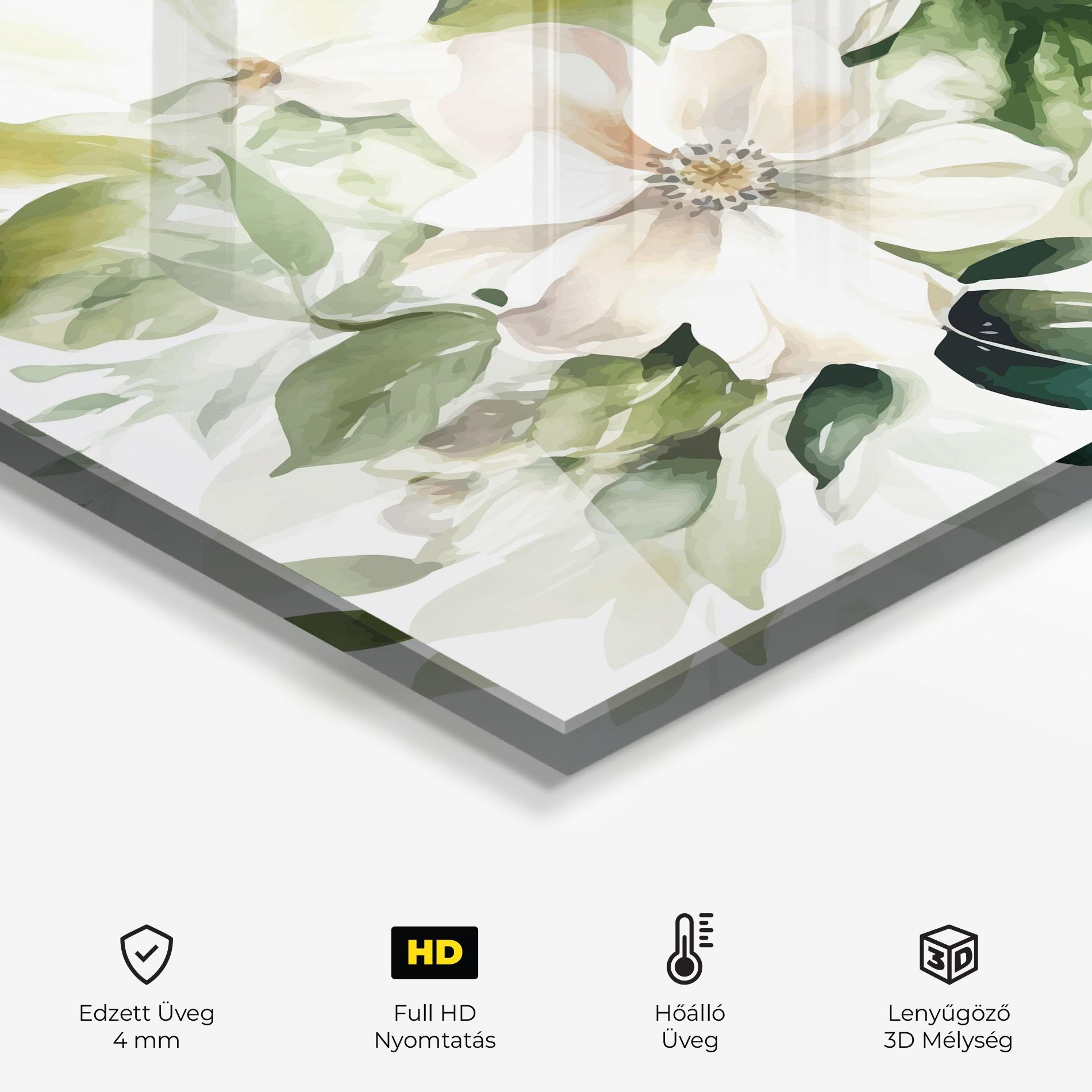 Konyhai üveg hátfal Opened Rose mockup 2