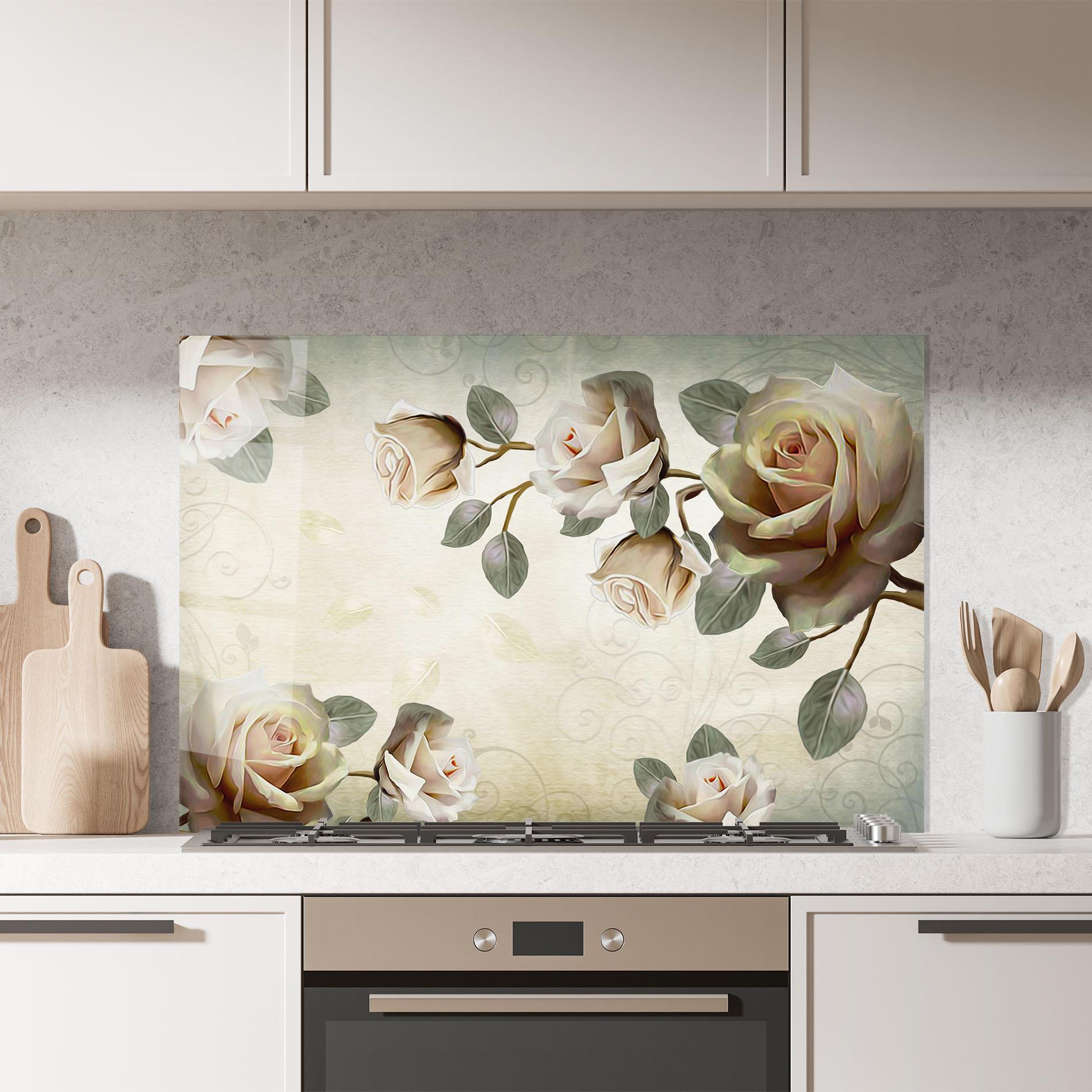 Konyhai üveg hátfal Fir De Trandafir mockup 7