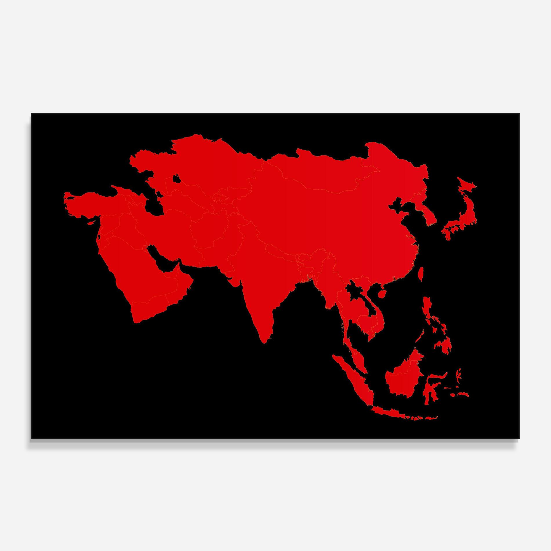 Konyhai üveg hátfal Asia Map mockup 0