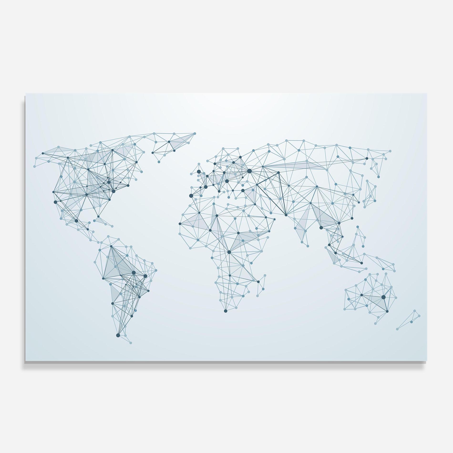 Konyhai üveg hátfal Blue Line Map mockup 0