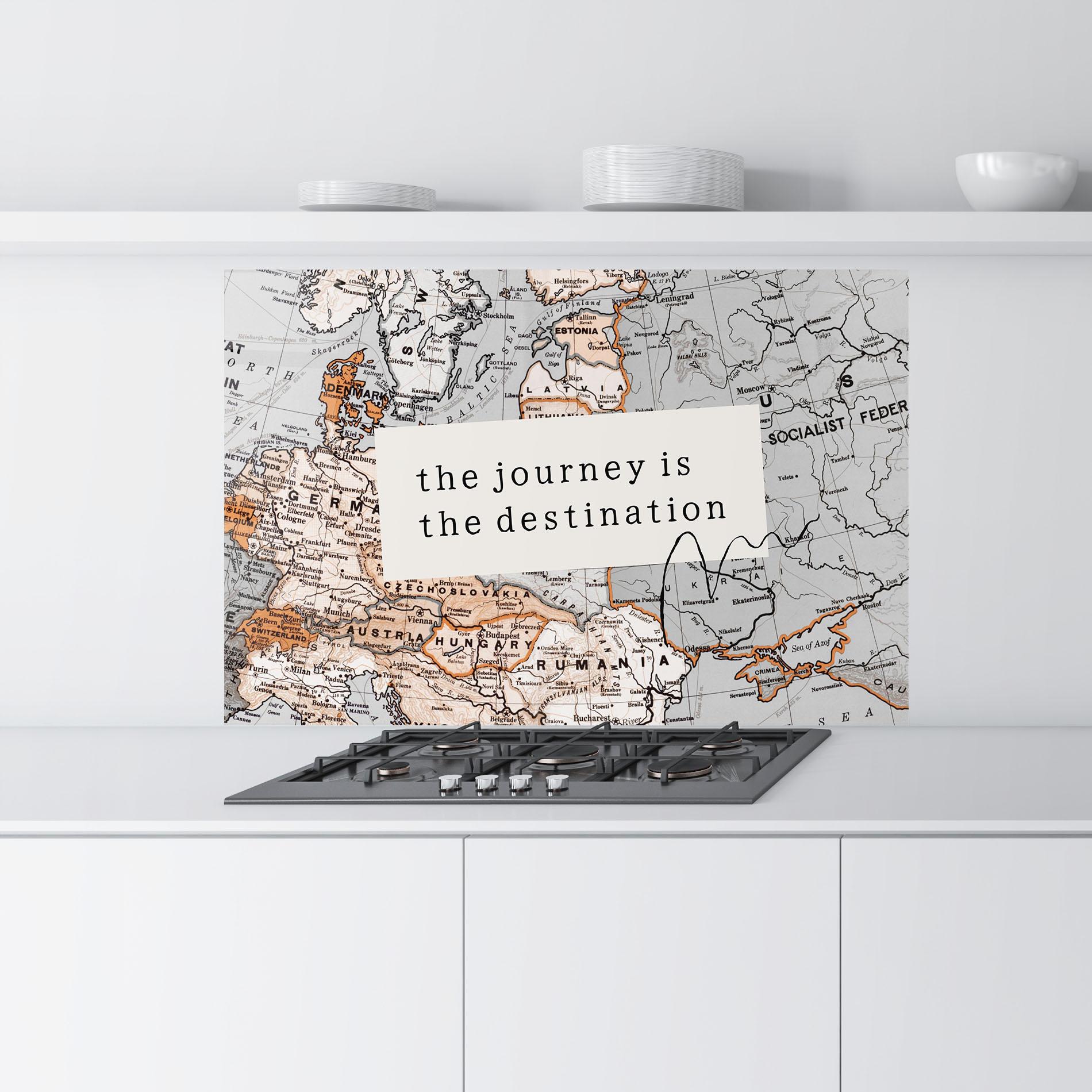 Konyhai üveg hátfal Destination Journey mockup 9