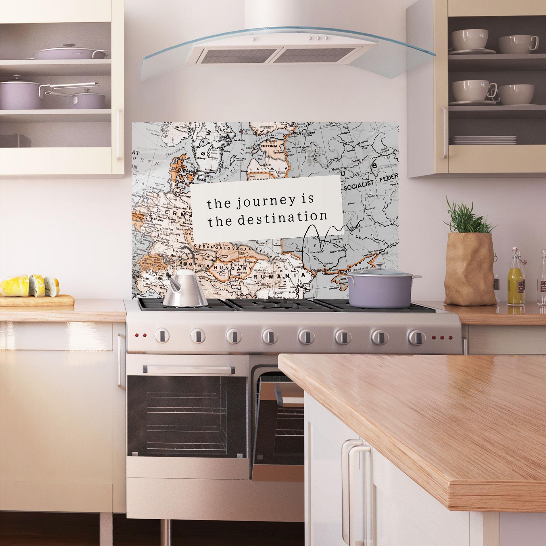 Konyhai üveg hátfal Destination Journey mockup 1