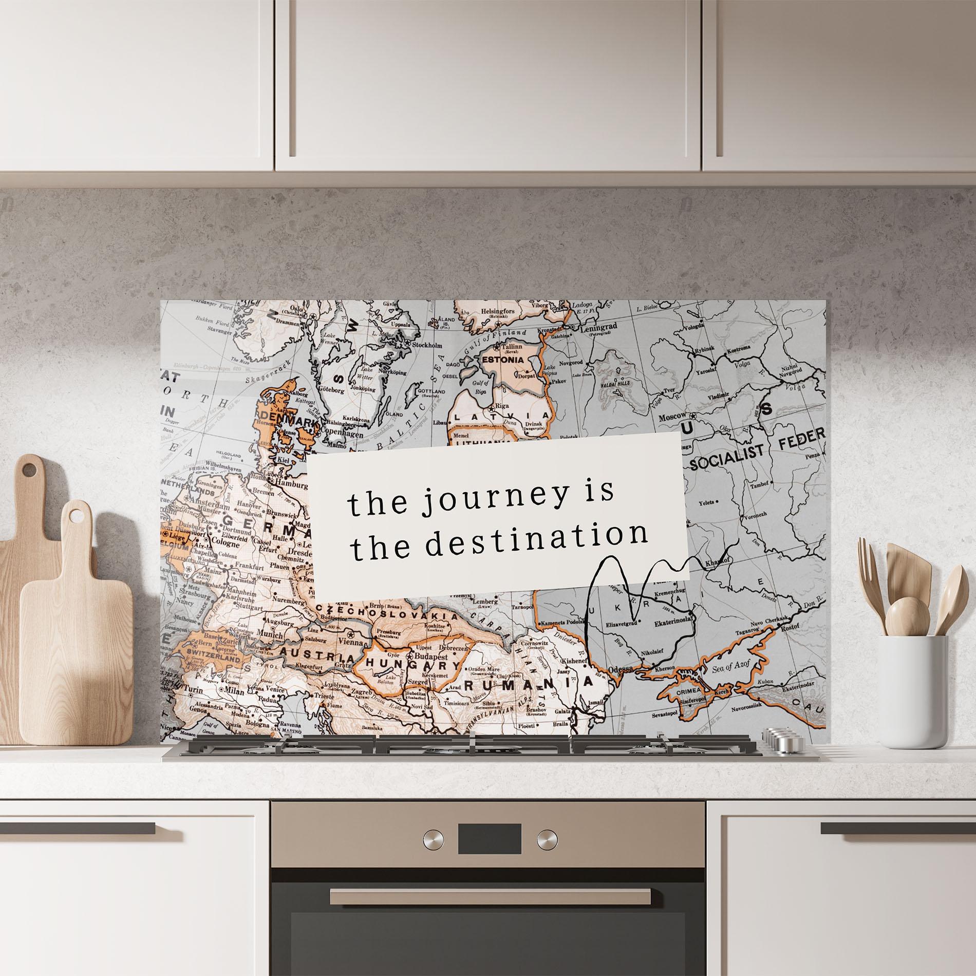 Konyhai üveg hátfal Destination Journey mockup 7