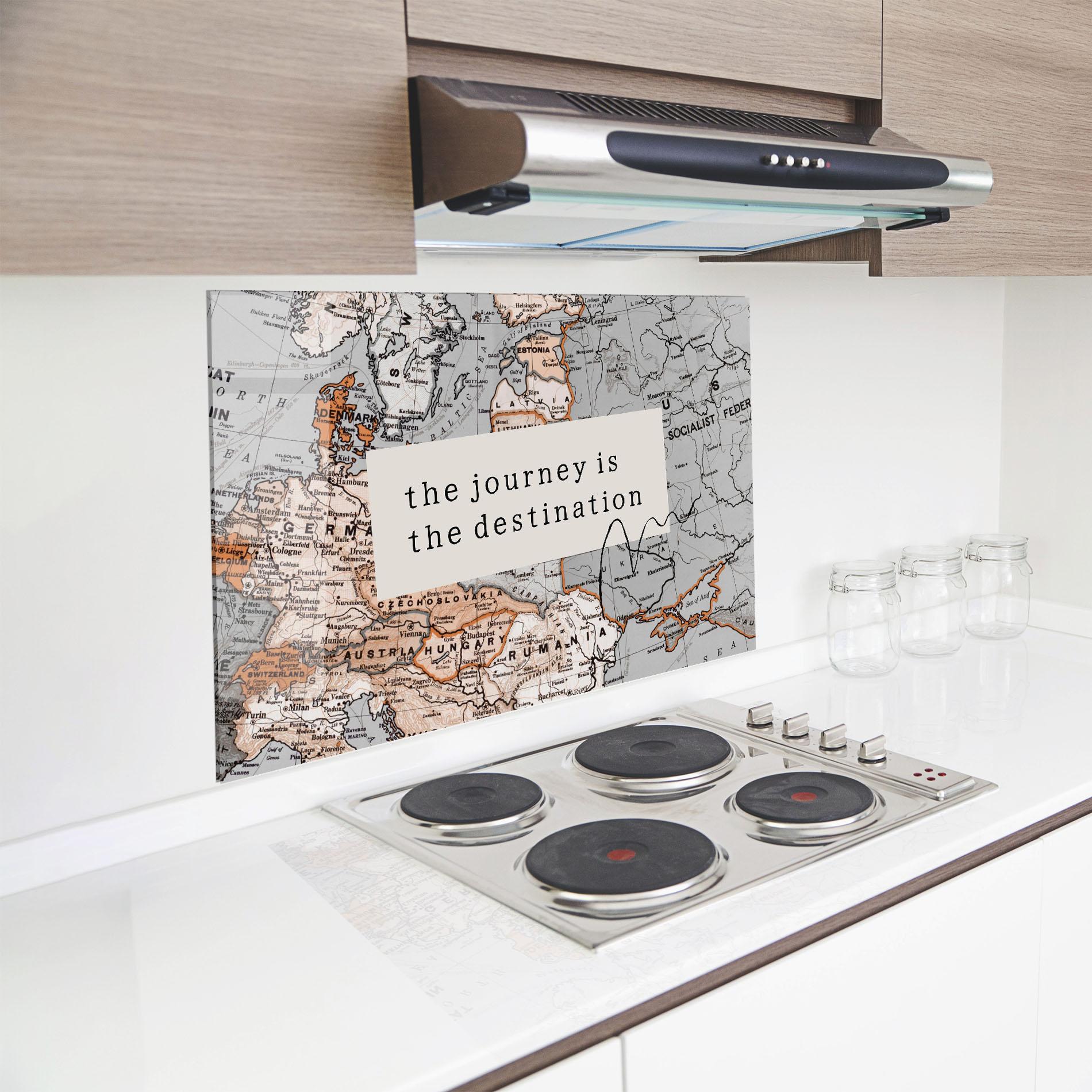 Konyhai üveg hátfal Destination Journey mockup 8