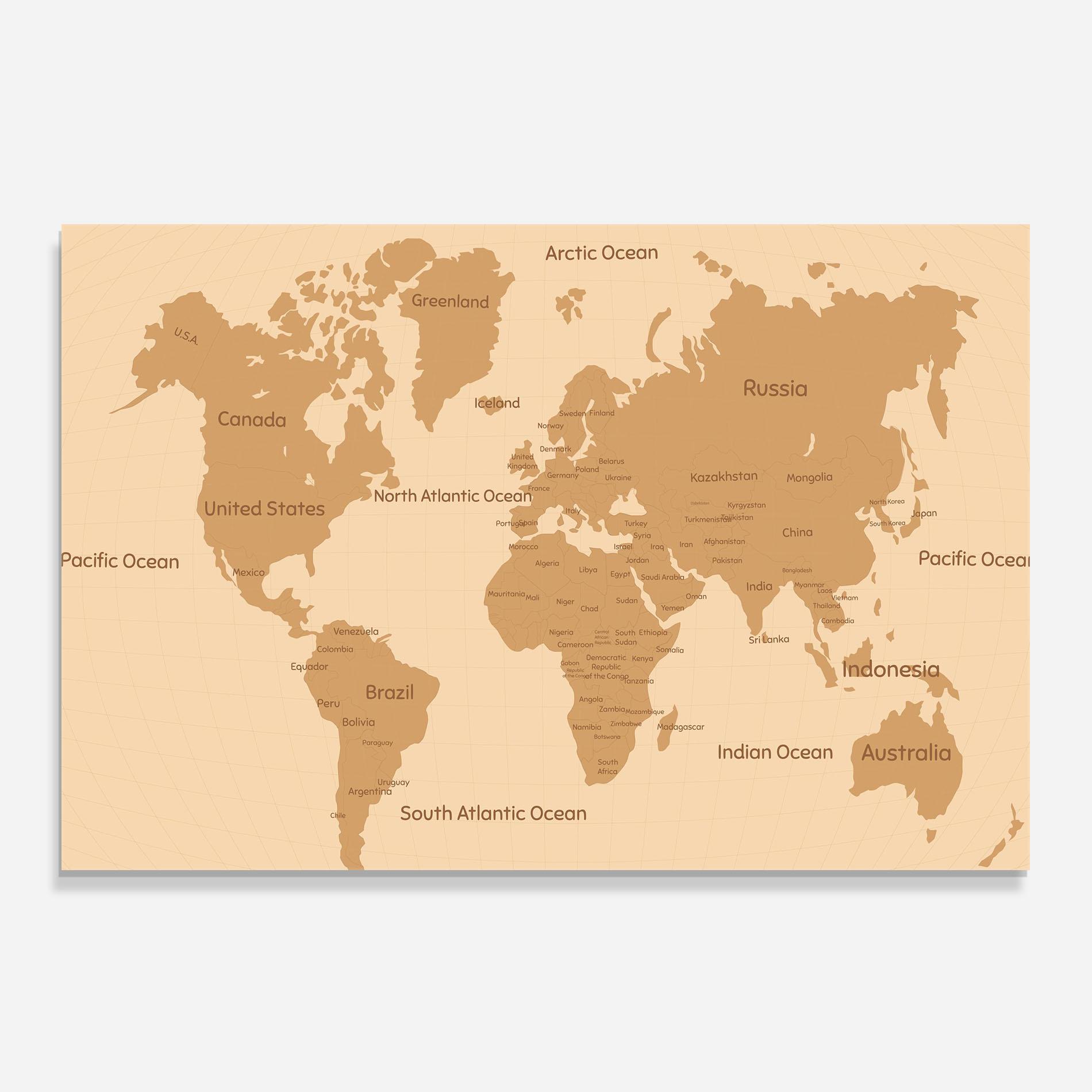 Konyhai üveg hátfal Ocean Old Map mockup 0