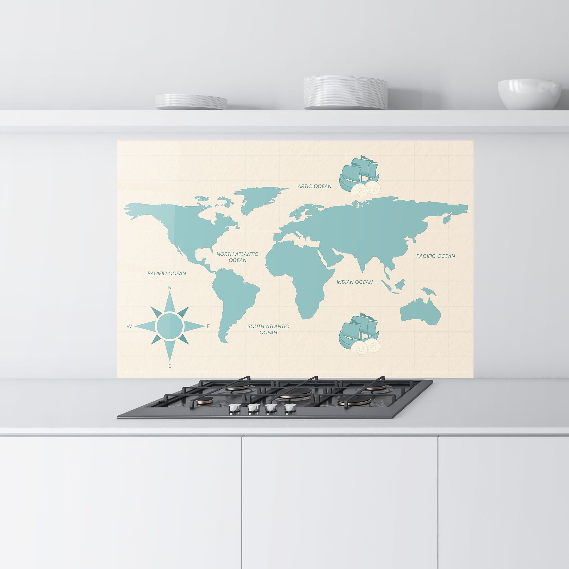 Cream Blue Map mockup 9