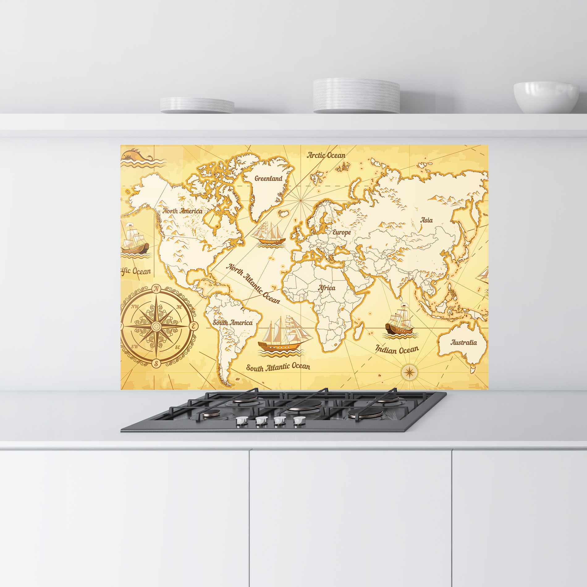 Gold Vintage Map mockup 9