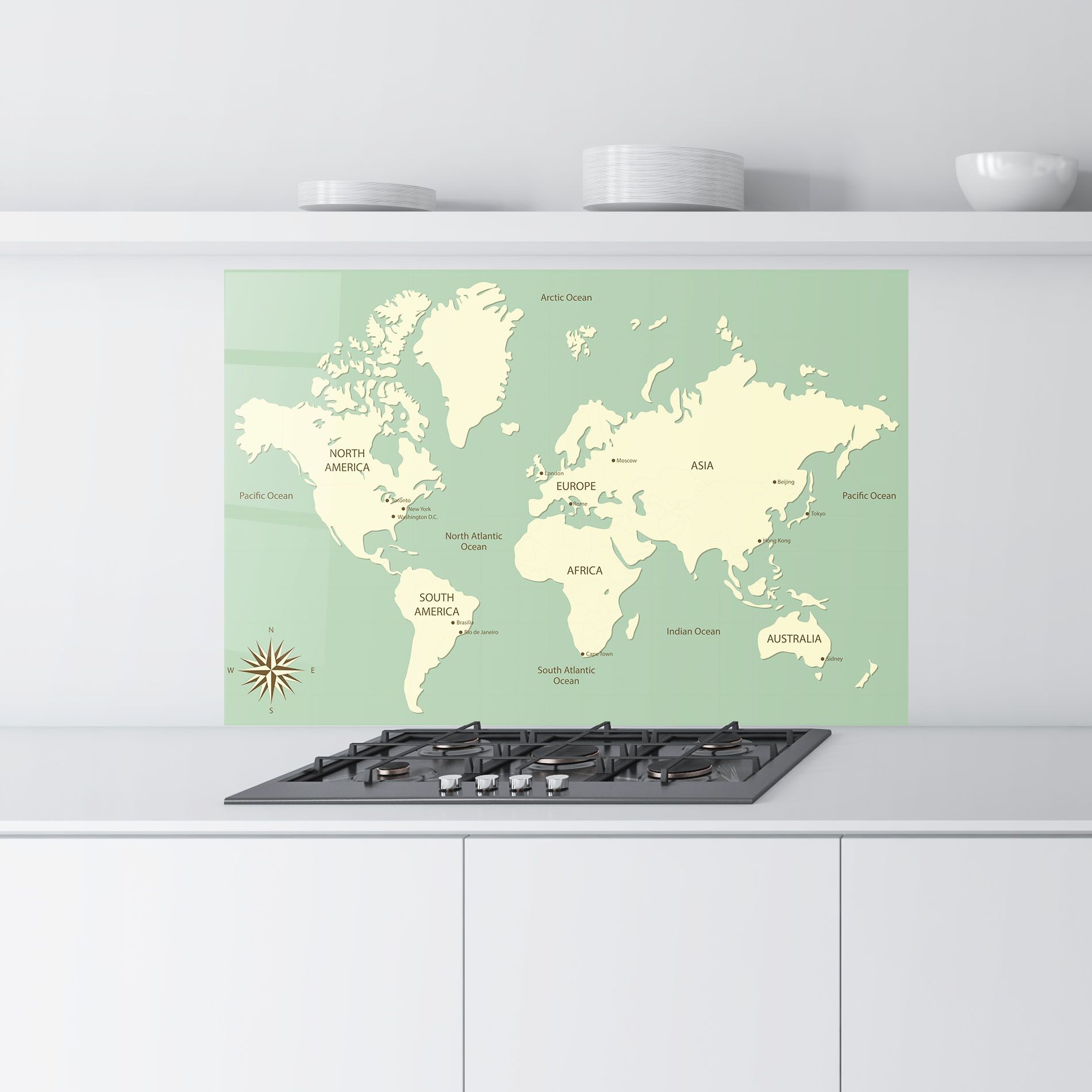 Green Cream Map mockup 9