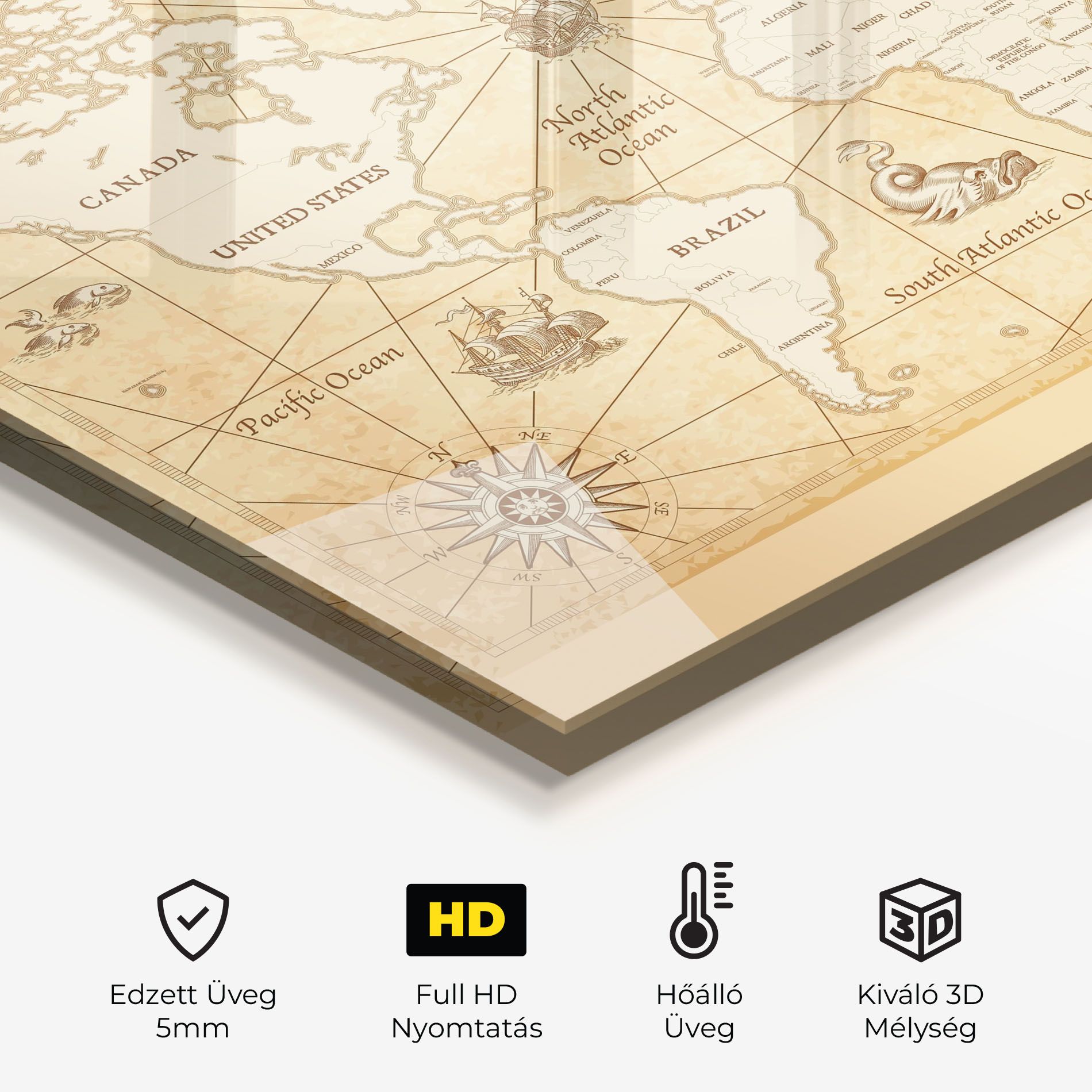 Cream Old Map mockup 2