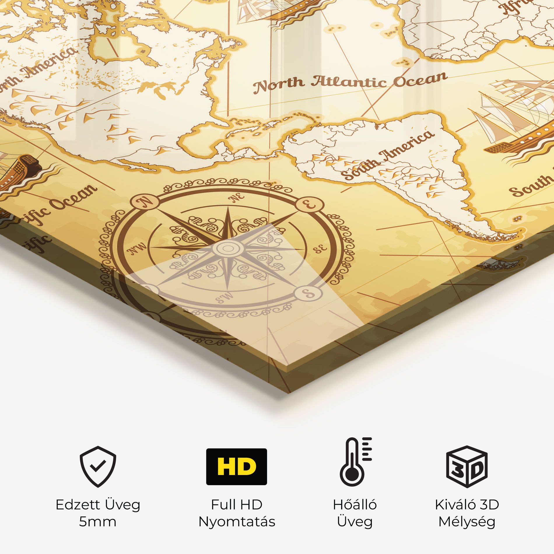 Gold Vintage Map mockup 2