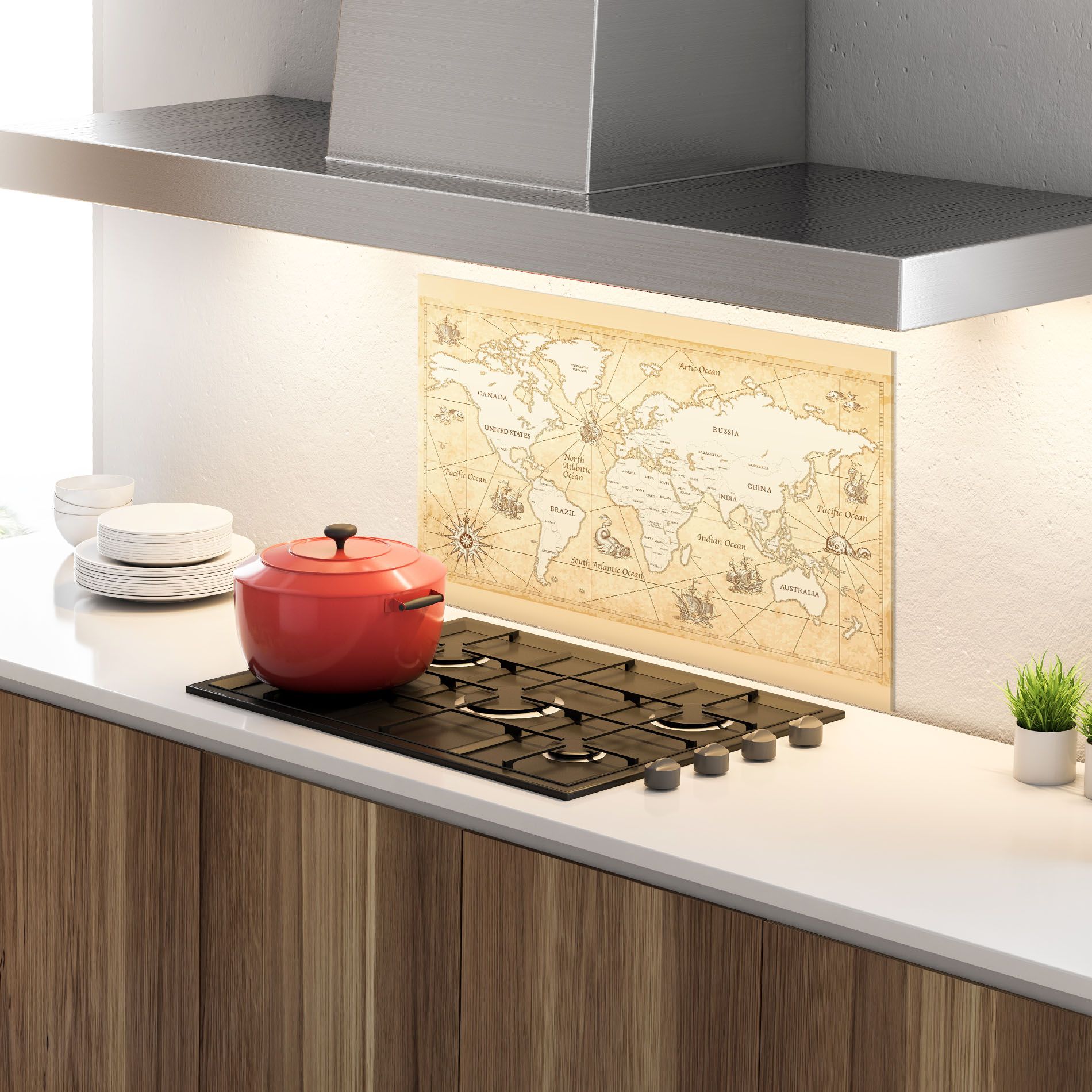 Cream Old Map mockup 4