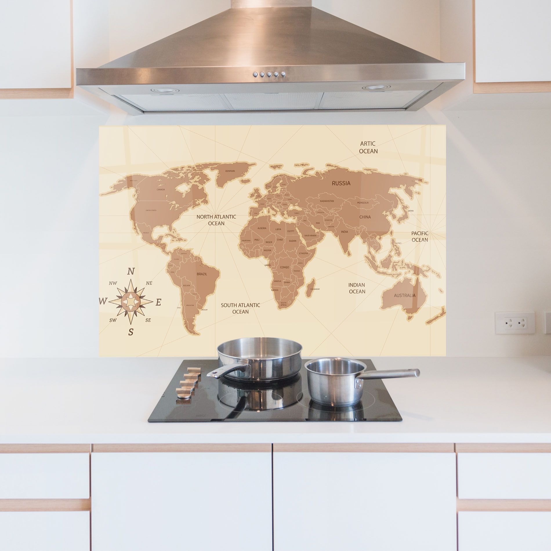 Cream Map Vintage mockup 5