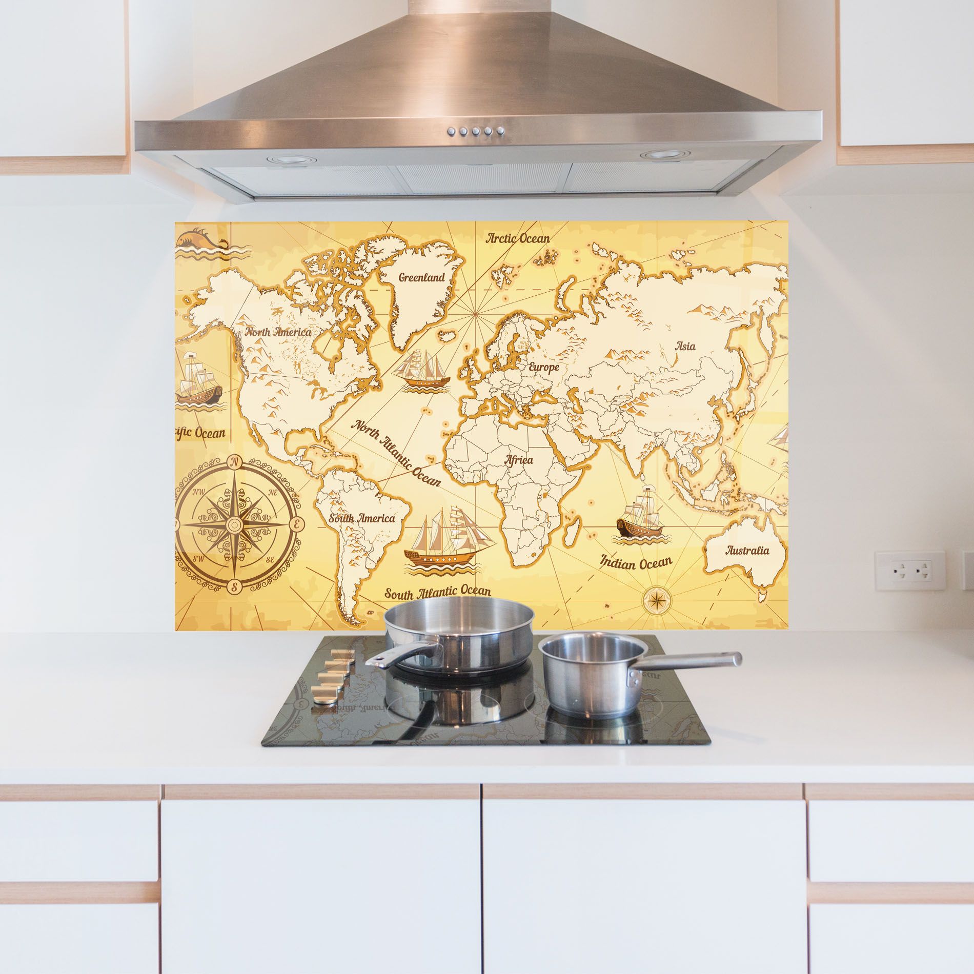 Gold Vintage Map mockup 5