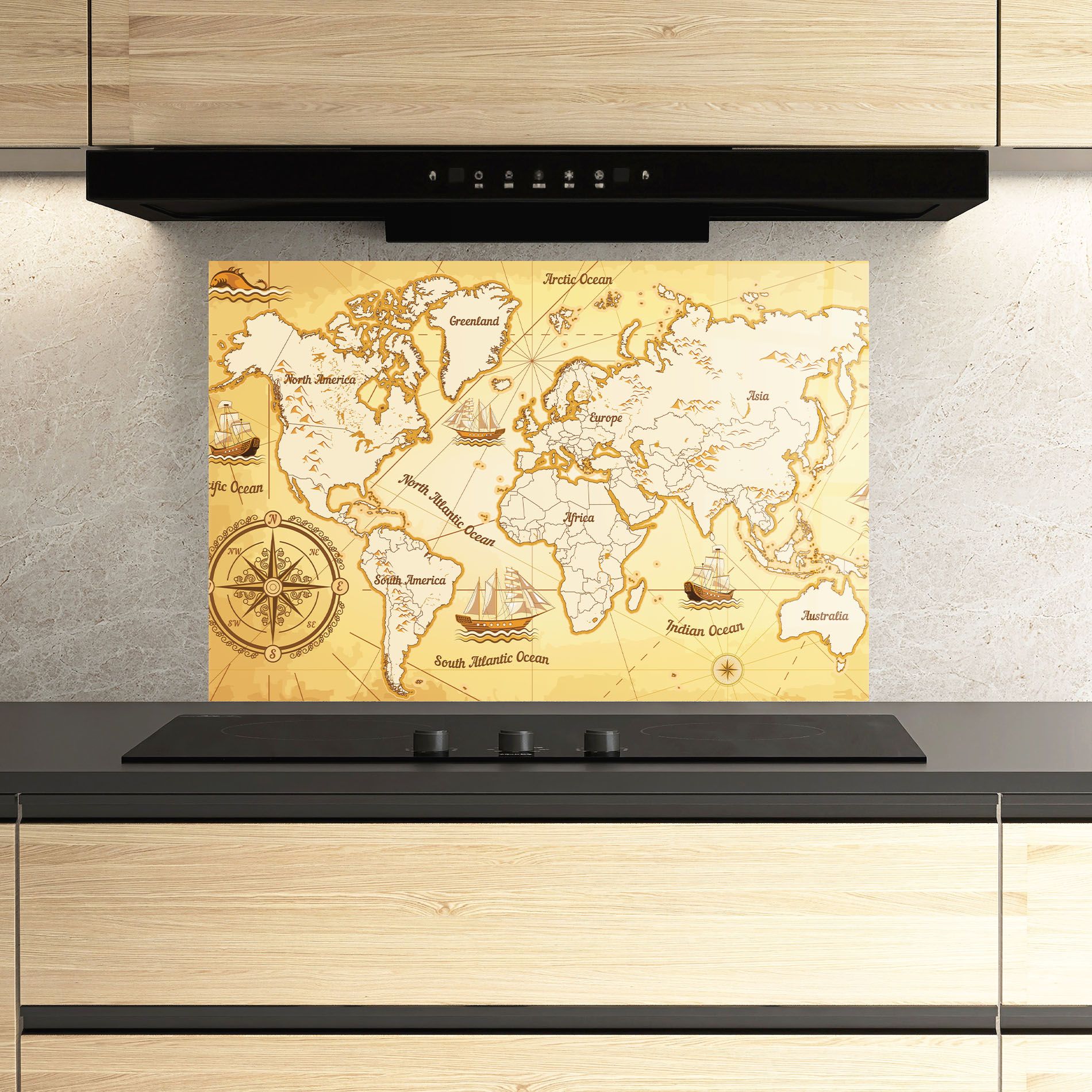 Gold Vintage Map mockup 3