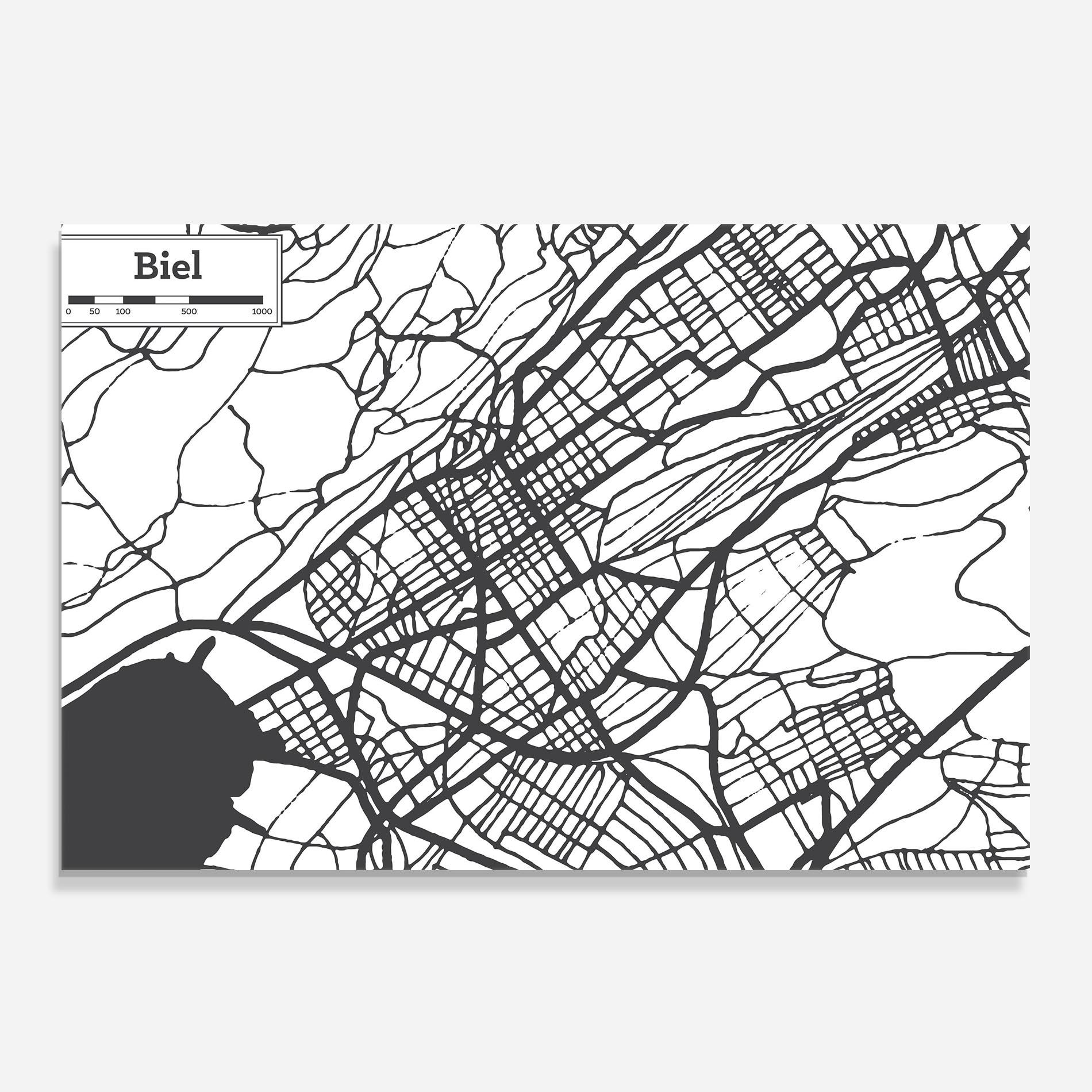 Konyhai üveg hátfal Biel Map mockup 0