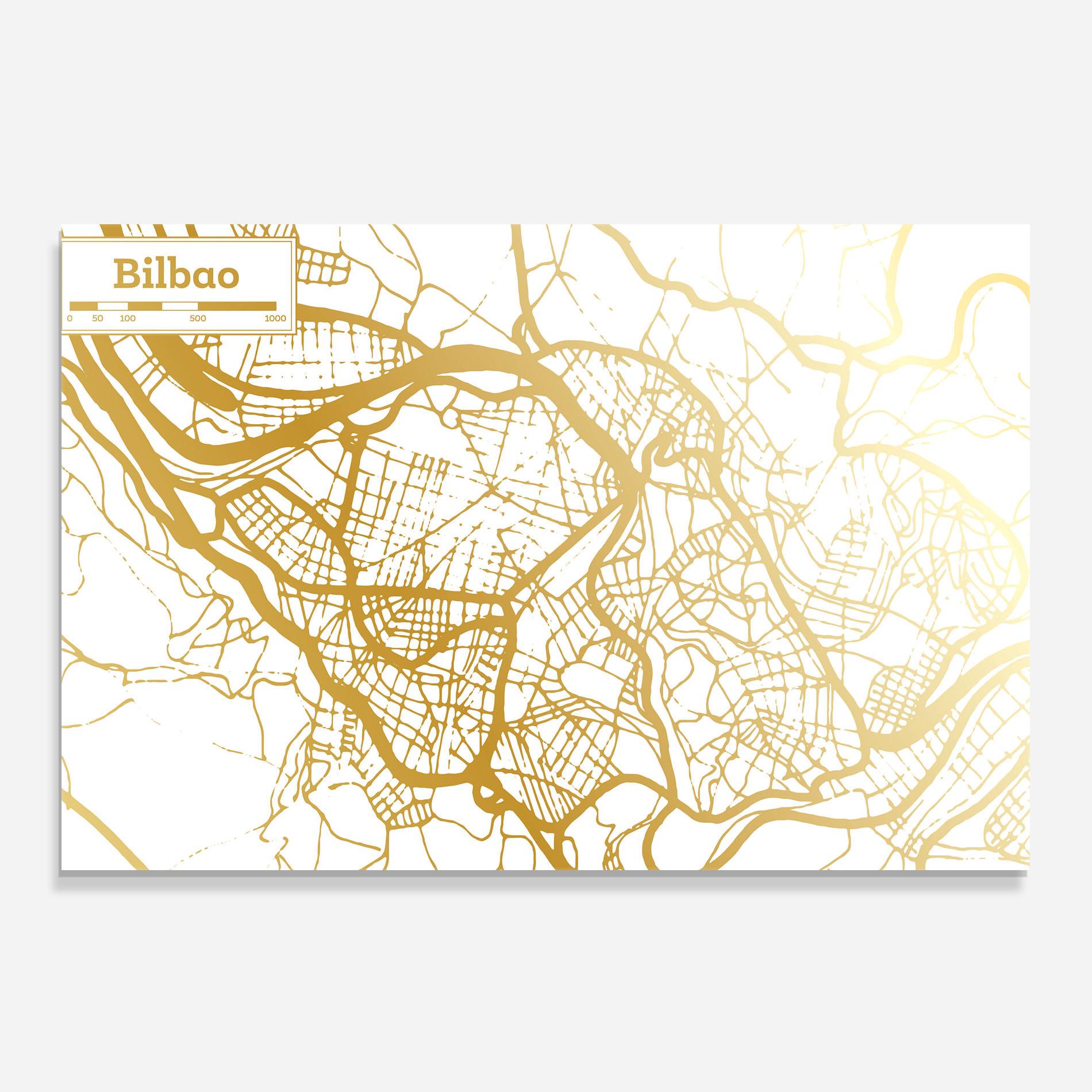 Konyhai üveg hátfal Bilbao Gold Map mockup 0
