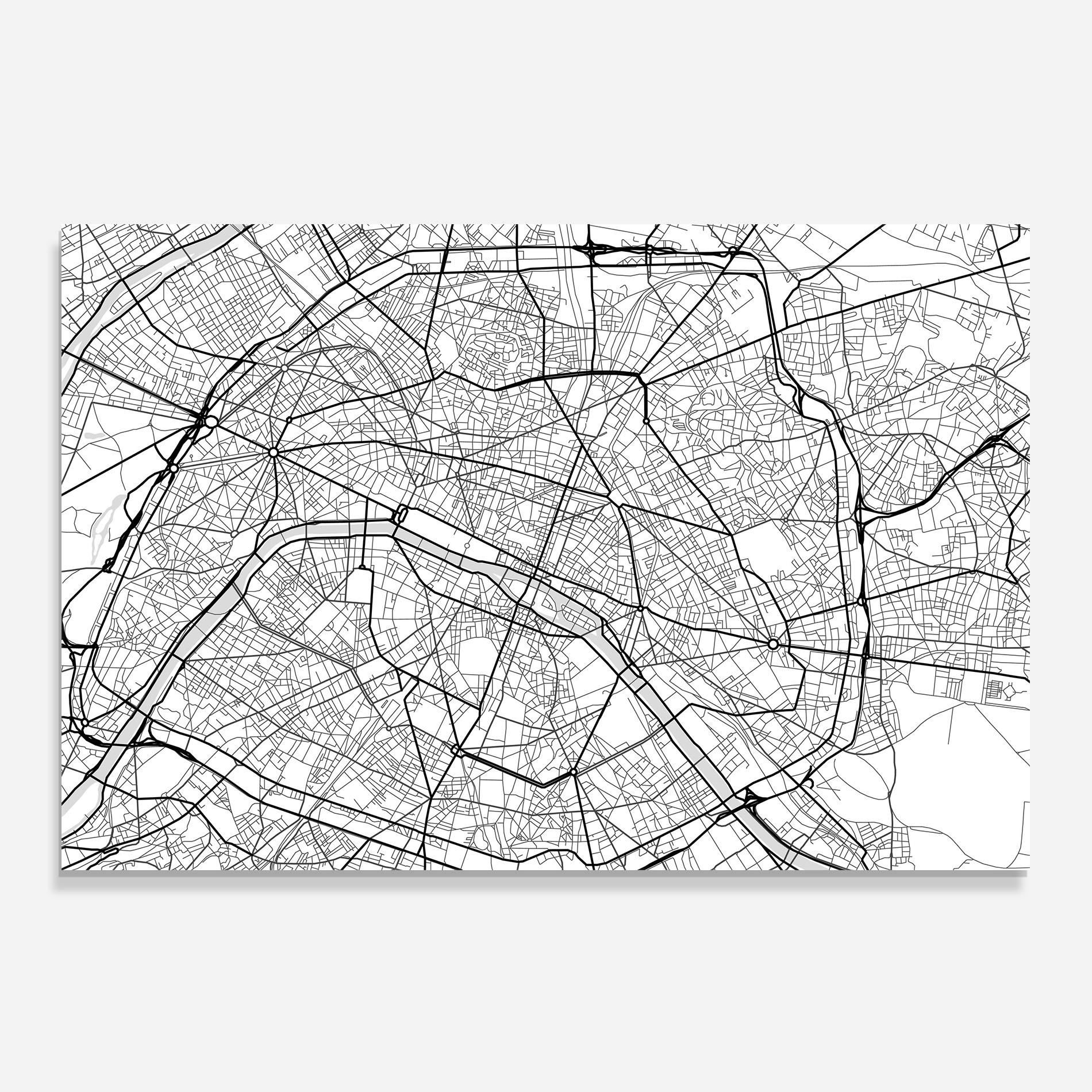 Konyhai üveg hátfal City Black Line mockup 0