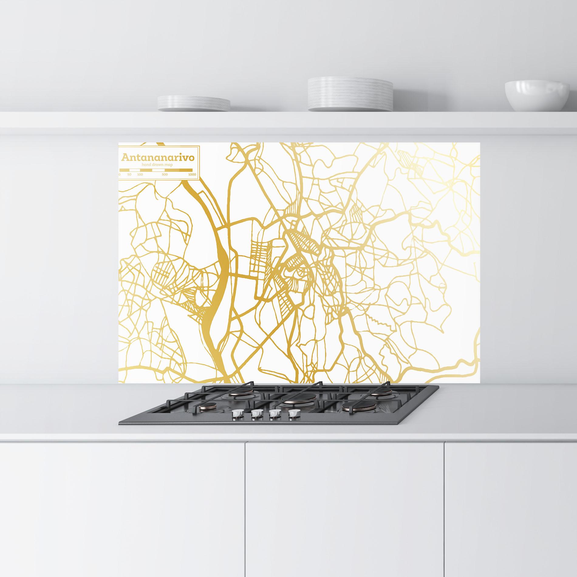 Konyhai üveg hátfal Antananarivo Map mockup 9