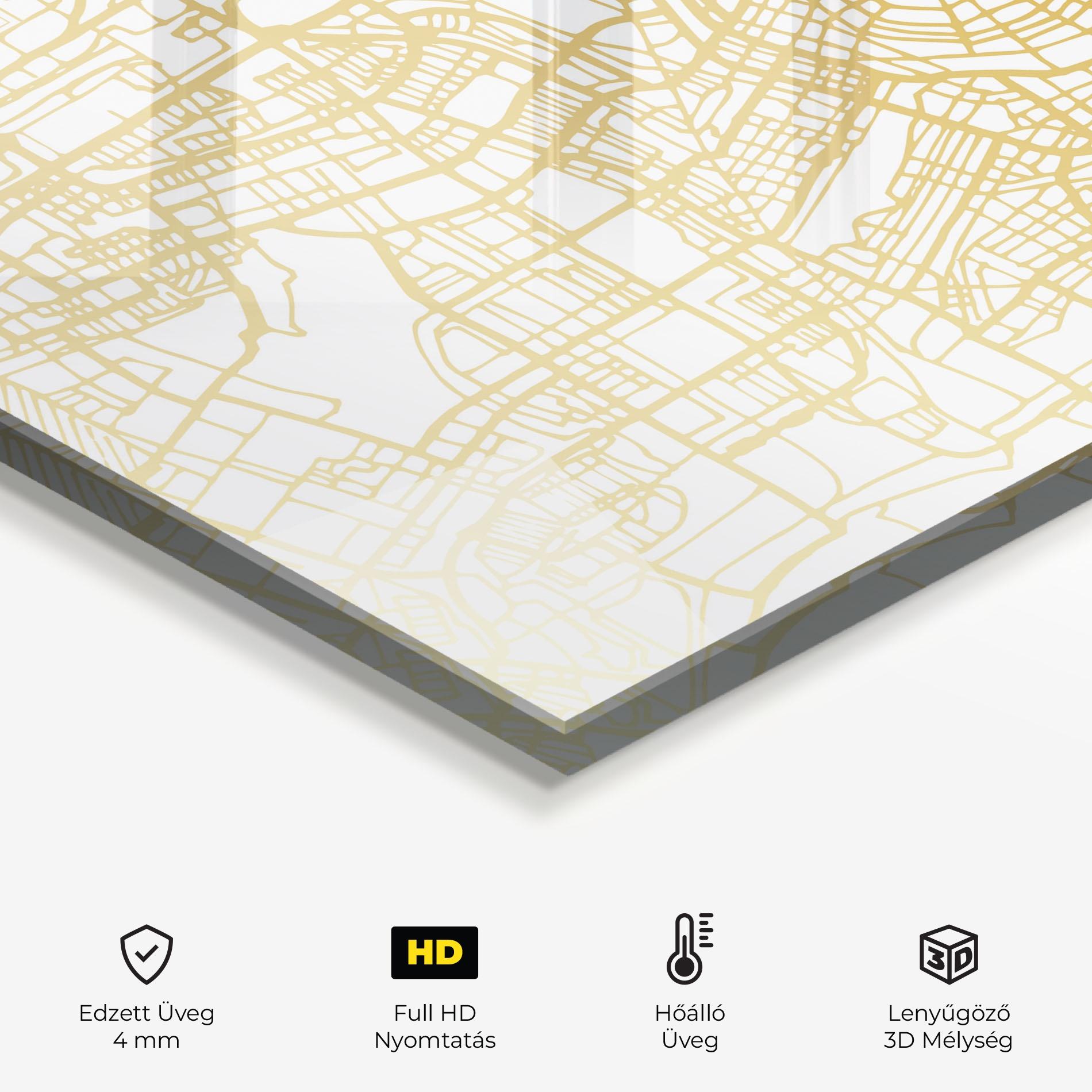 Konyhai üveg hátfal Amsterdam Gold Map mockup 2