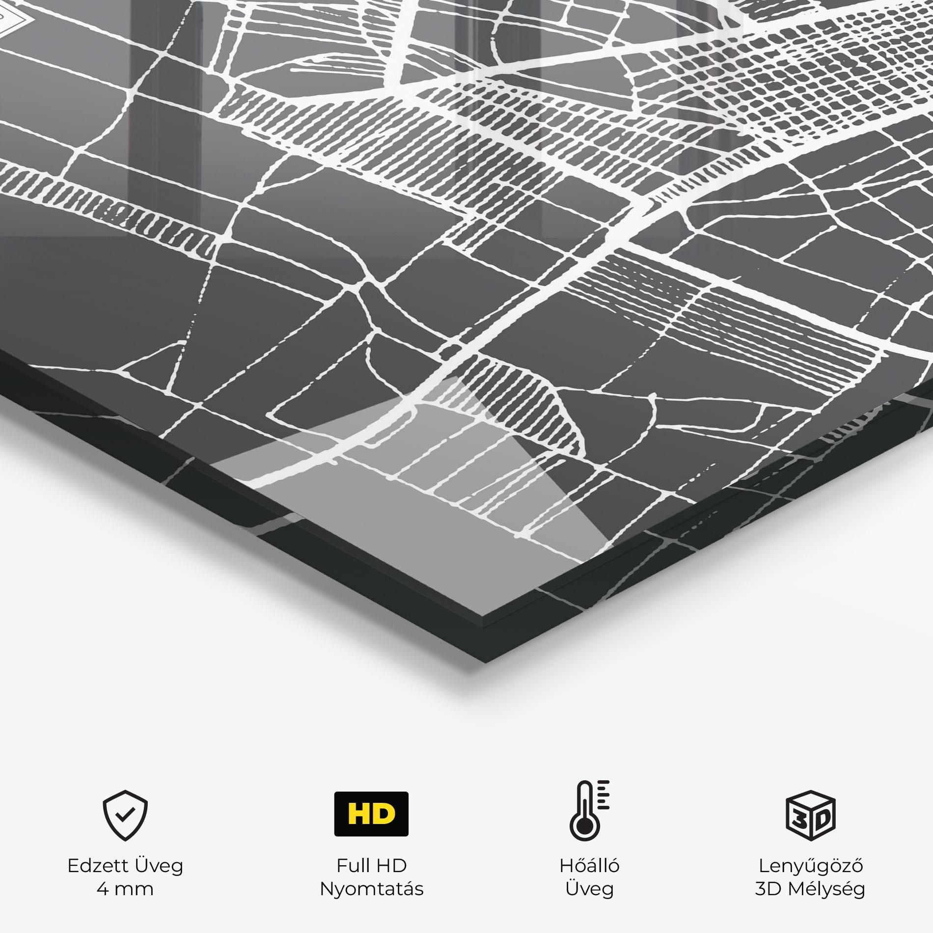 Konyhai üveg hátfal Bangui Map mockup 2