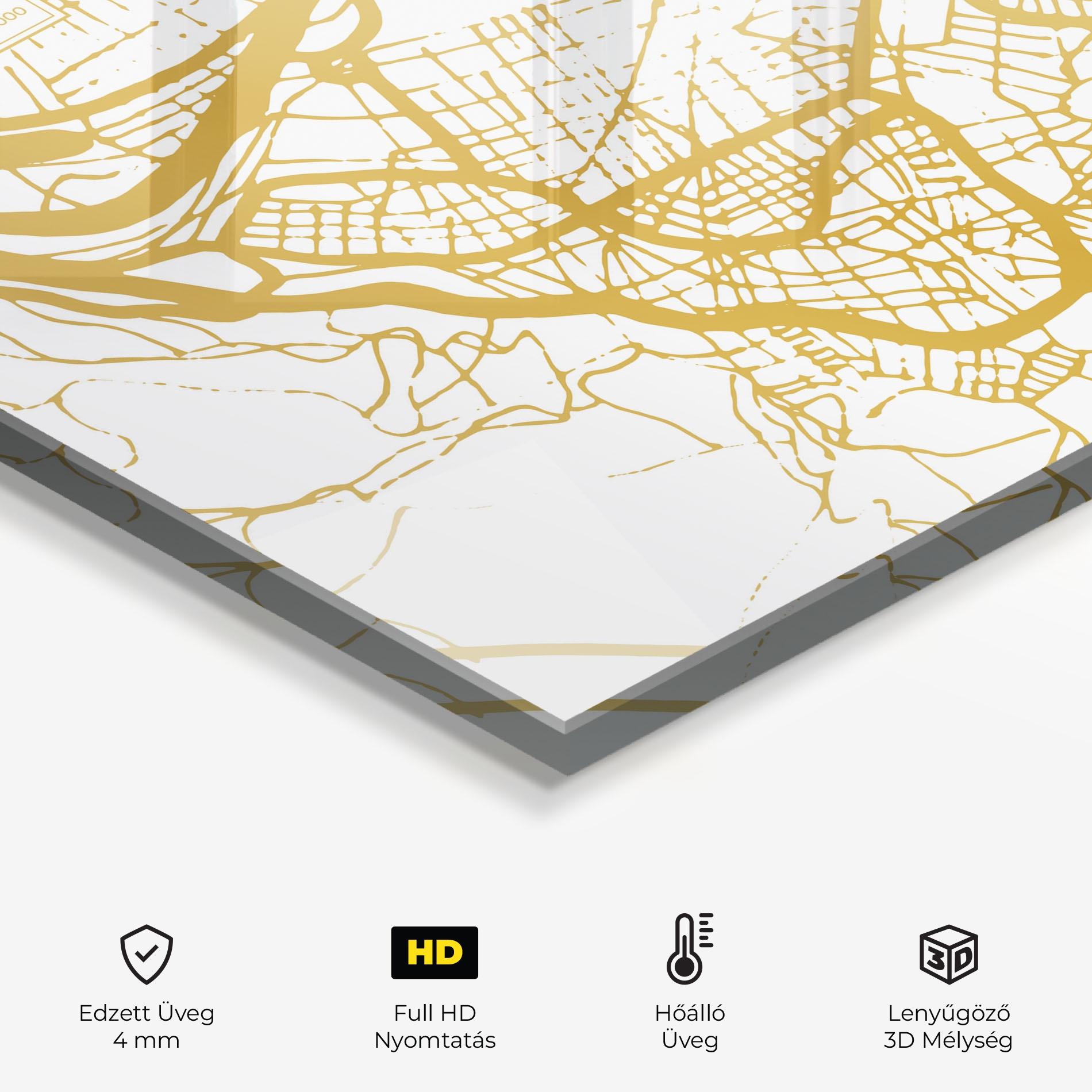 Konyhai üveg hátfal Bilbao Gold Map mockup 2