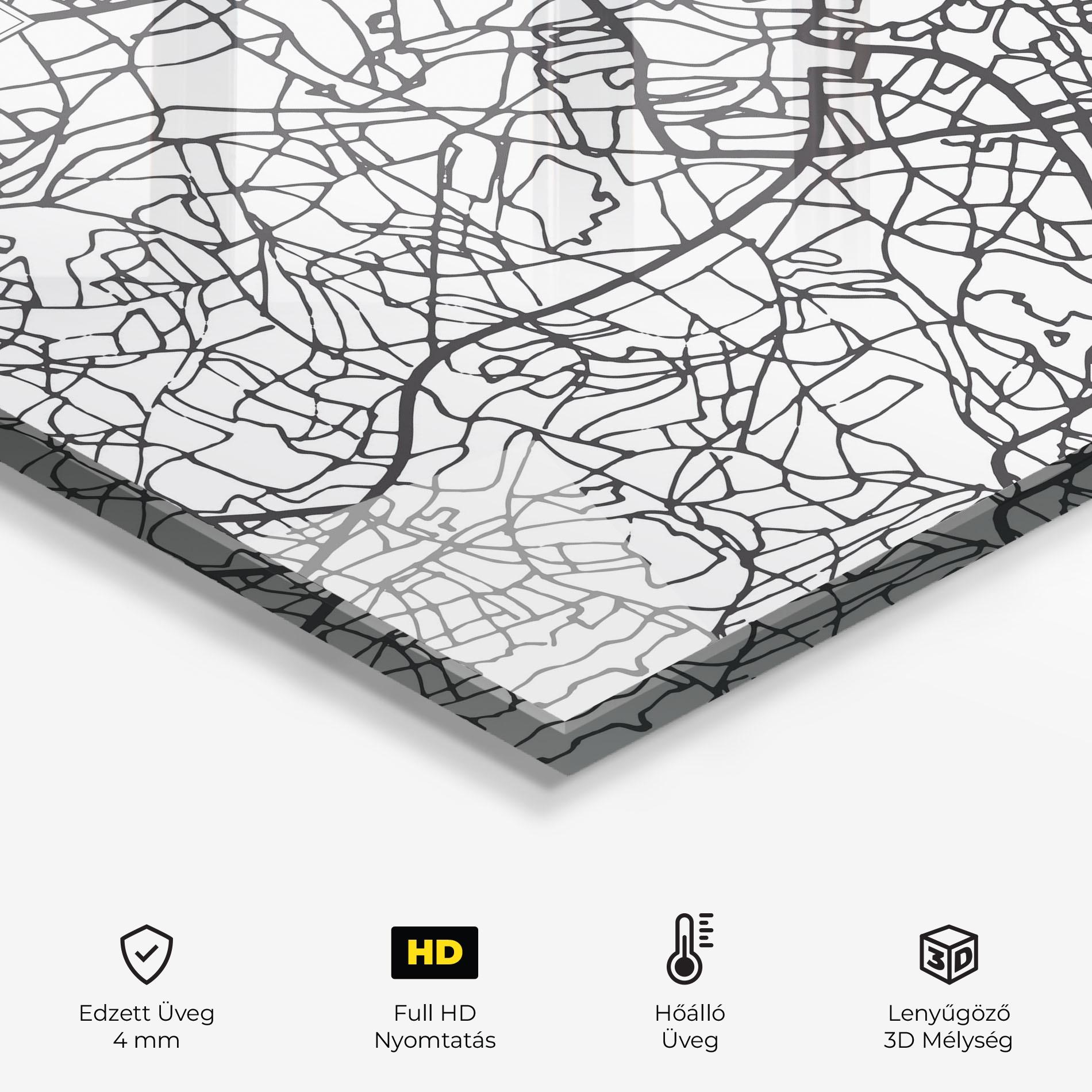 Konyhai üveg hátfal Birmingham Map mockup 2