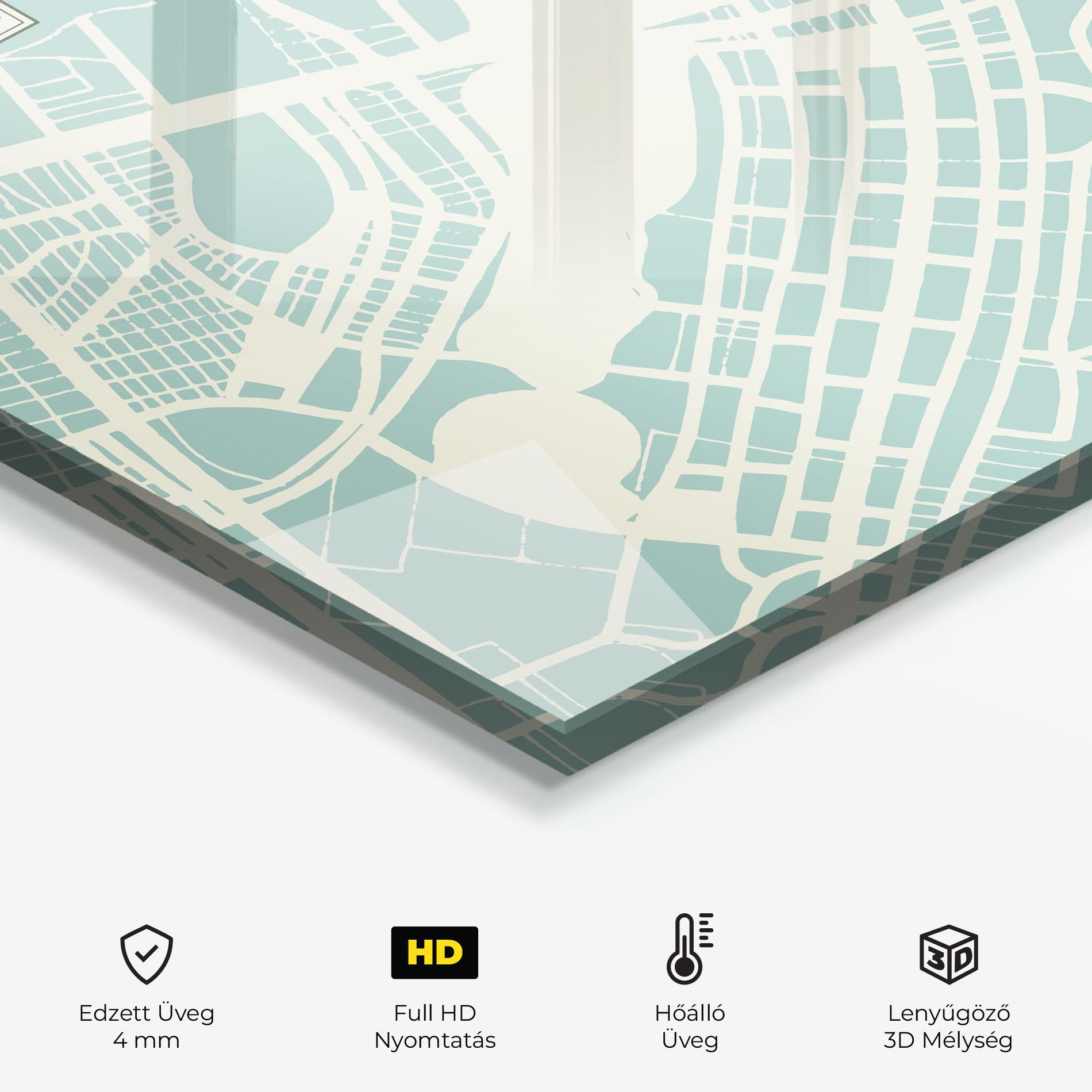 Konyhai üveg hátfal Brasilia Map mockup 2