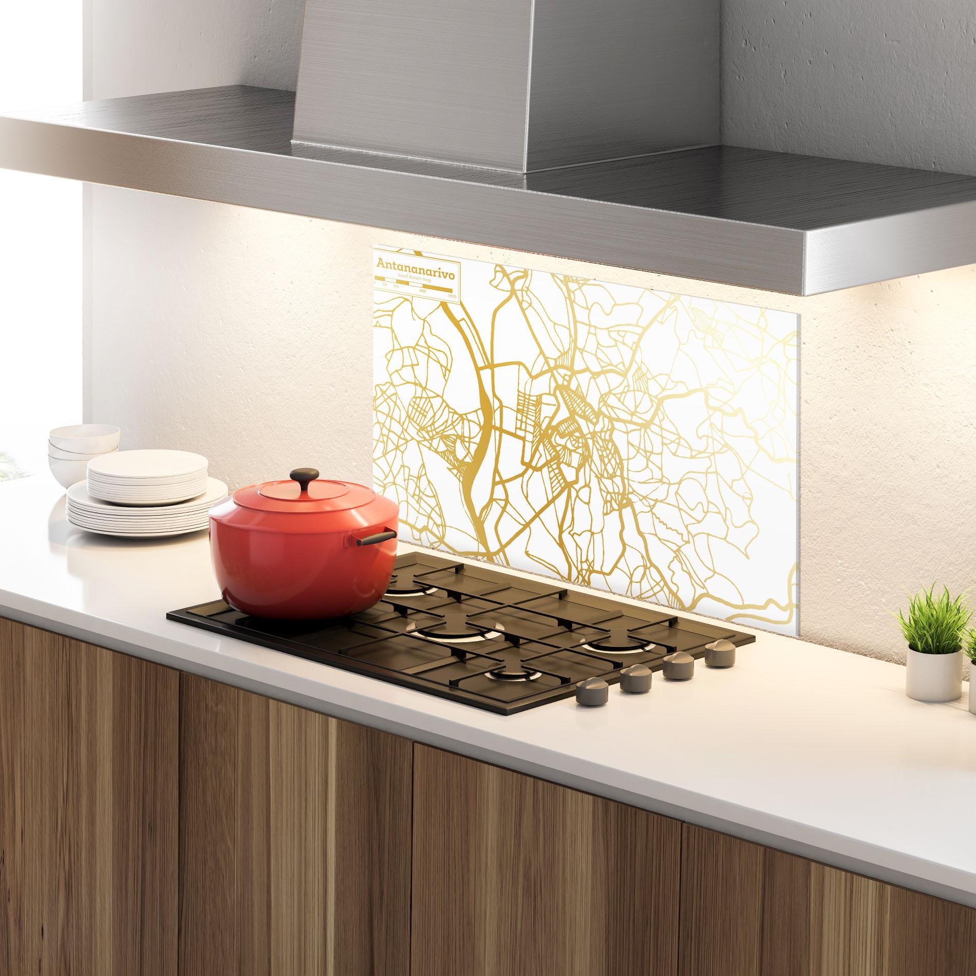 Konyhai üveg hátfal Antananarivo Map mockup 4