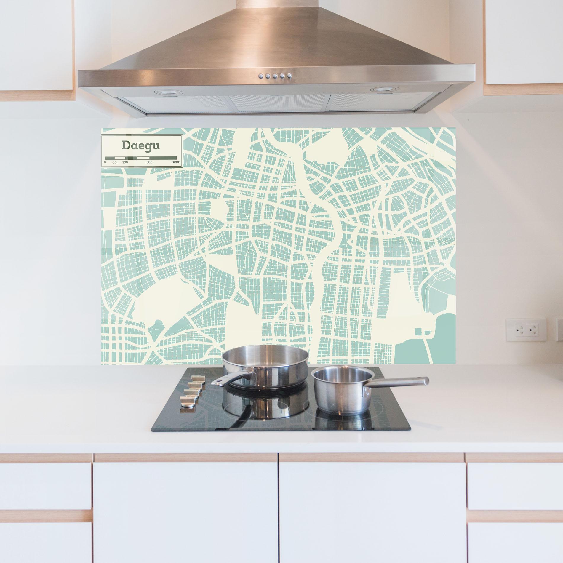 Konyhai üveg hátfal Daegu Map mockup 5