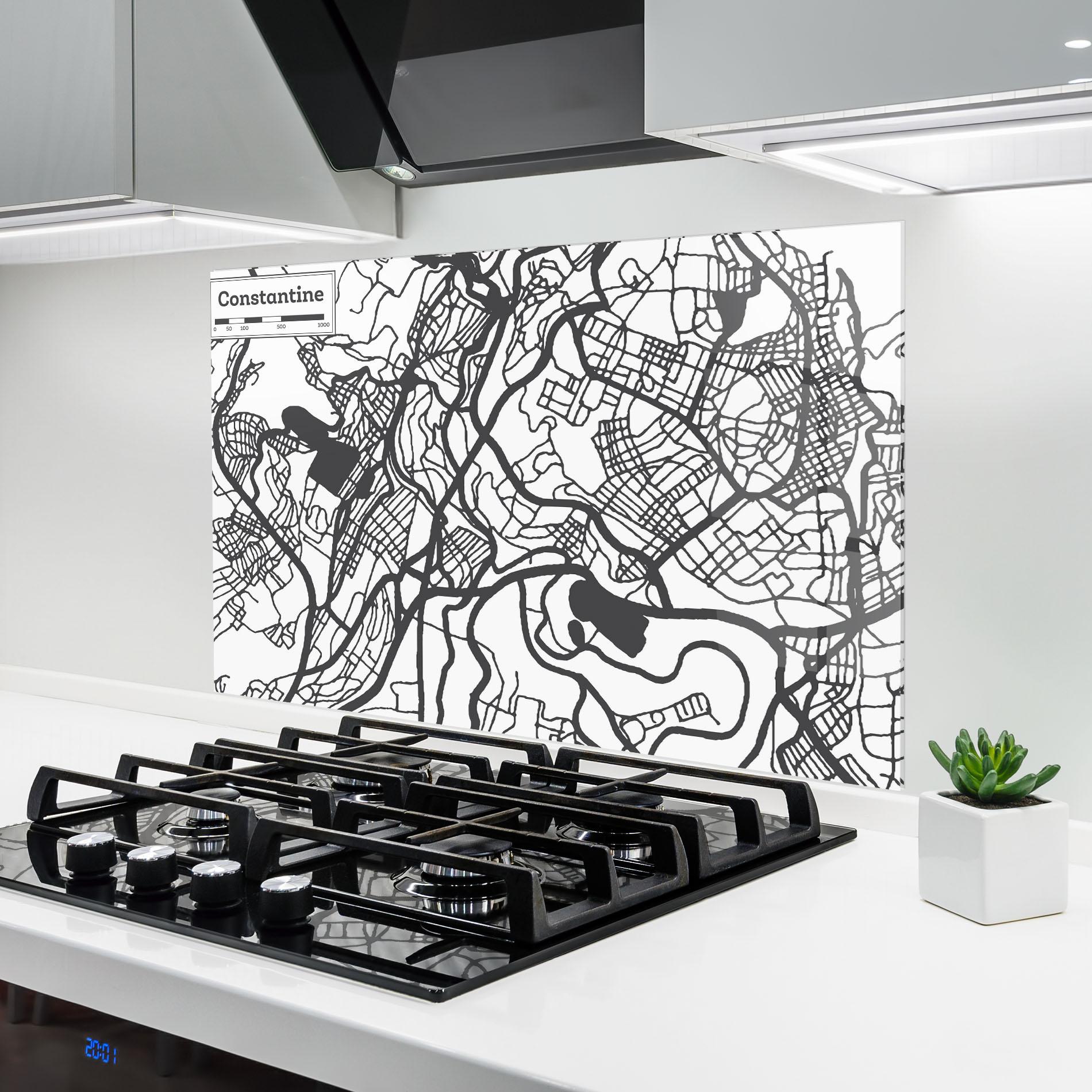Konyhai üveg hátfal Constantine Map mockup 6