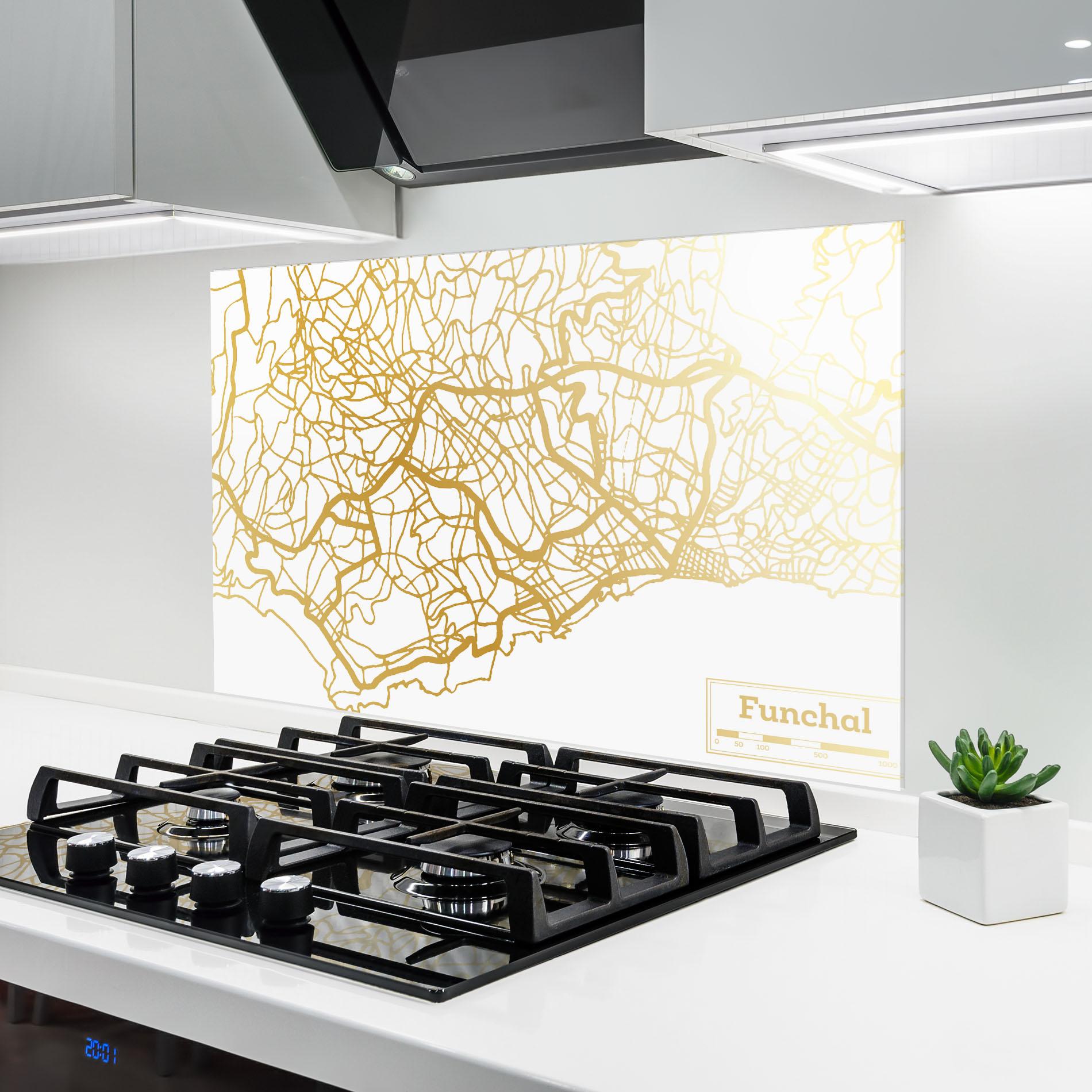 Konyhai üveg hátfal Funchal Gold Map mockup 6