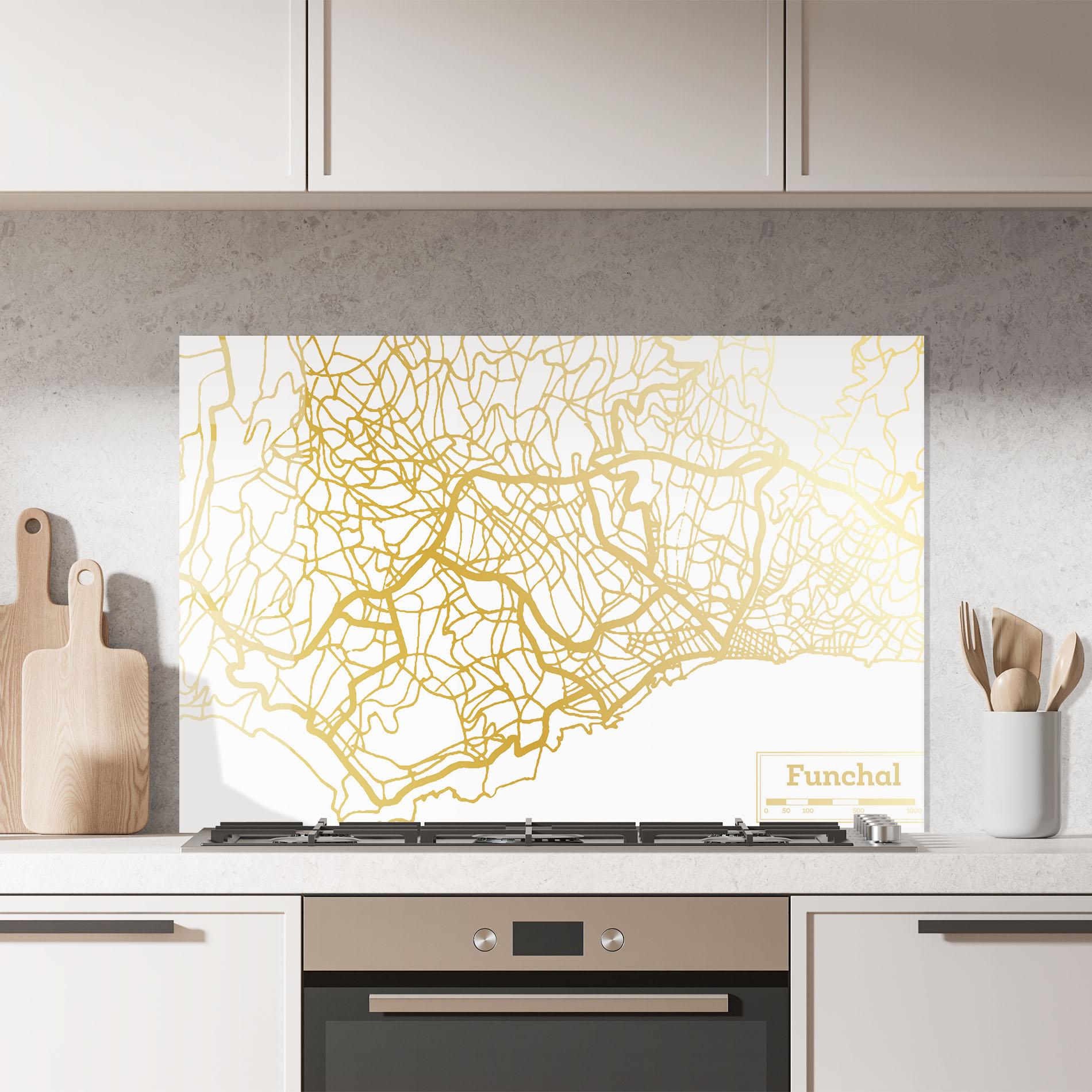 Konyhai üveg hátfal Funchal Gold Map mockup 7