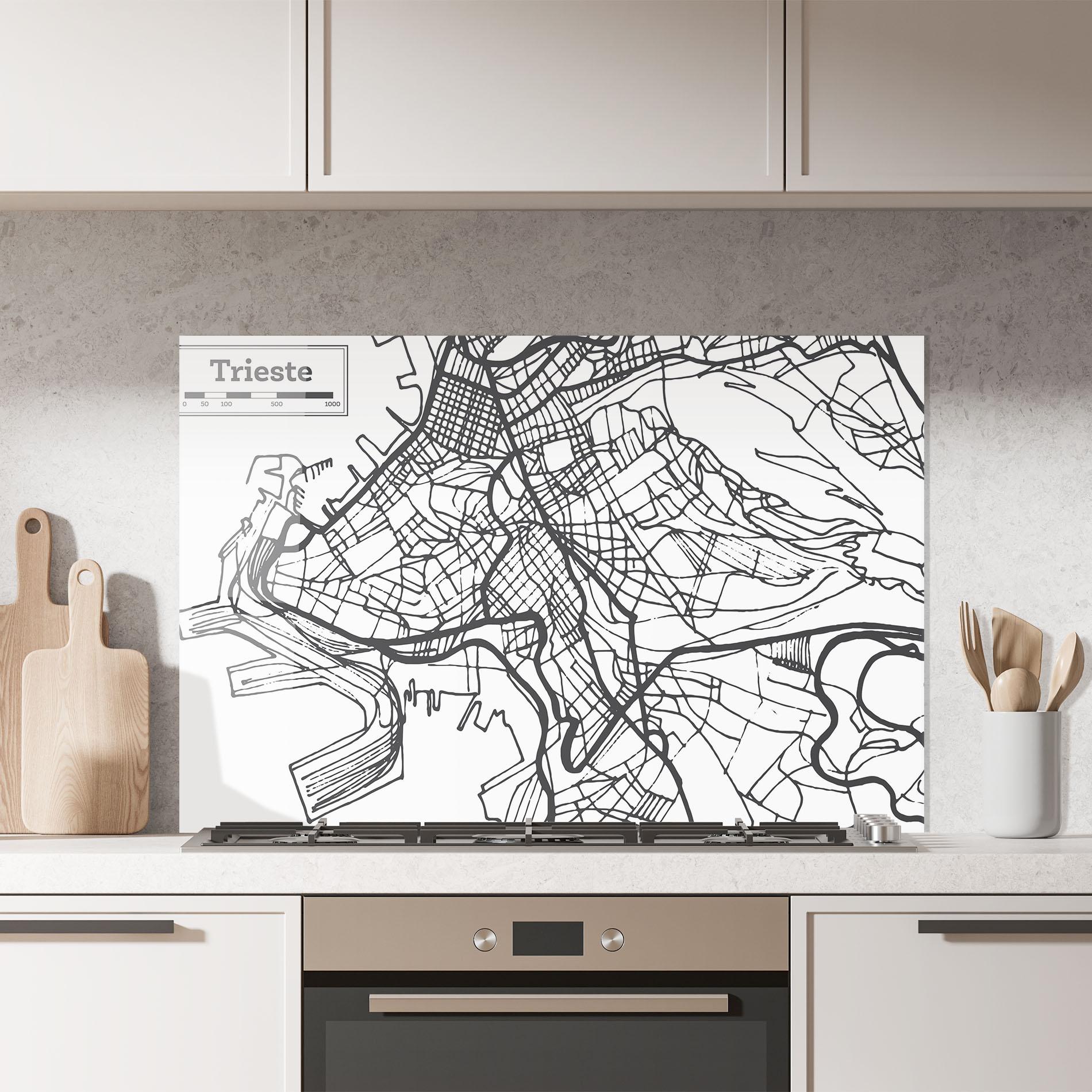 Konyhai üveg hátfal Trieste Map mockup 7