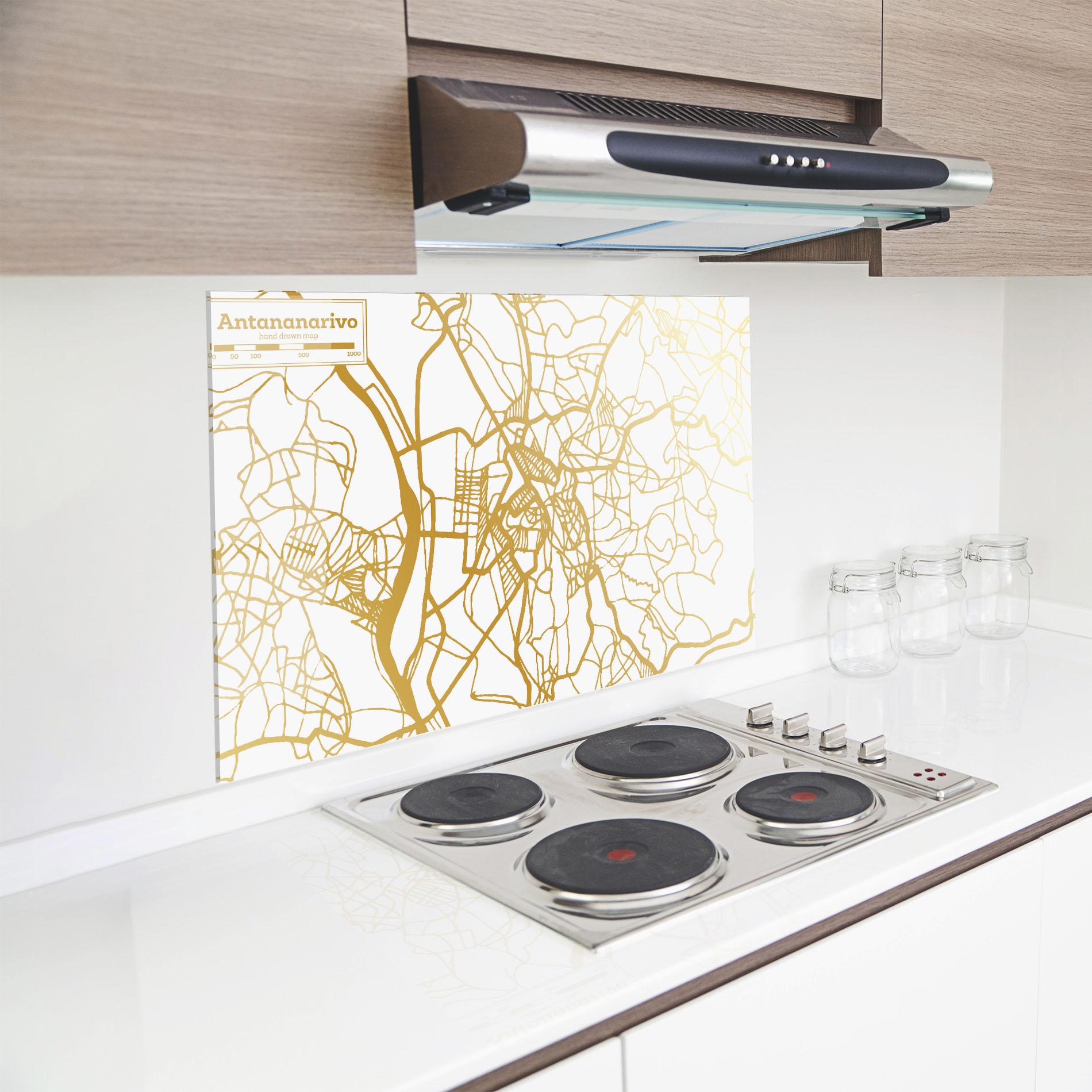 Konyhai üveg hátfal Antananarivo Map mockup 8
