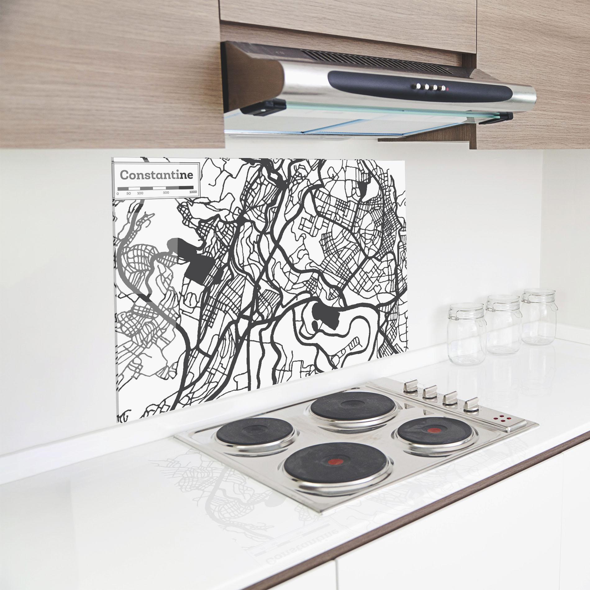 Konyhai üveg hátfal Constantine Map mockup 8