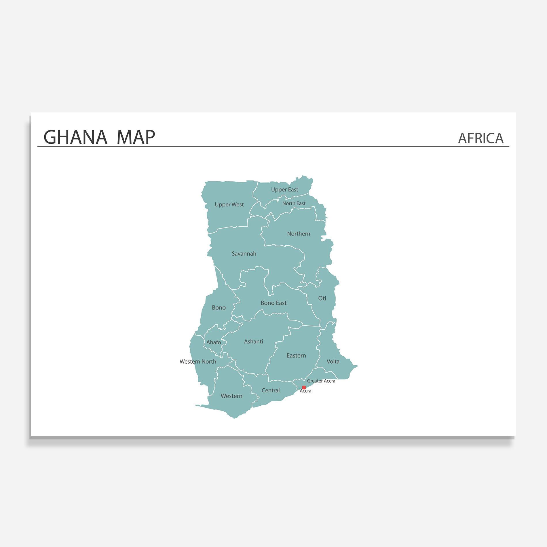 Konyhai üveg hátfal Ghana Map mockup 0
