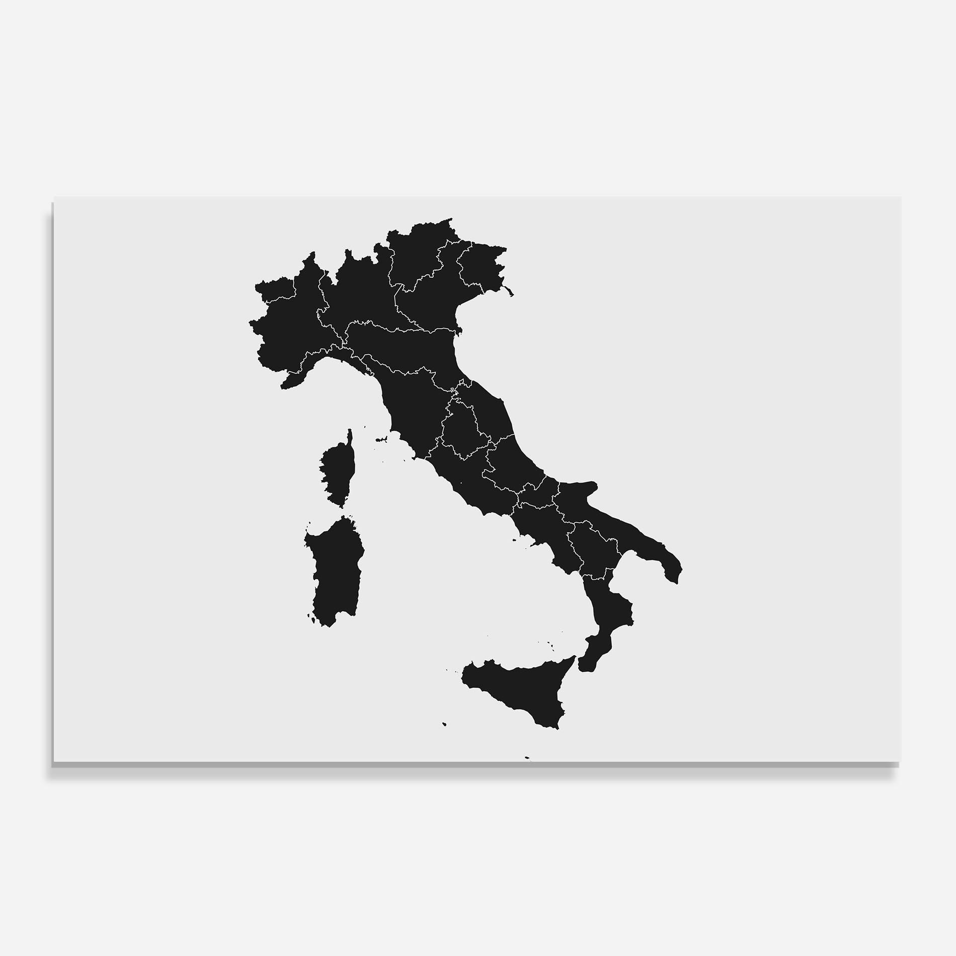 Konyhai üveg hátfal Italy Grey Map mockup 0