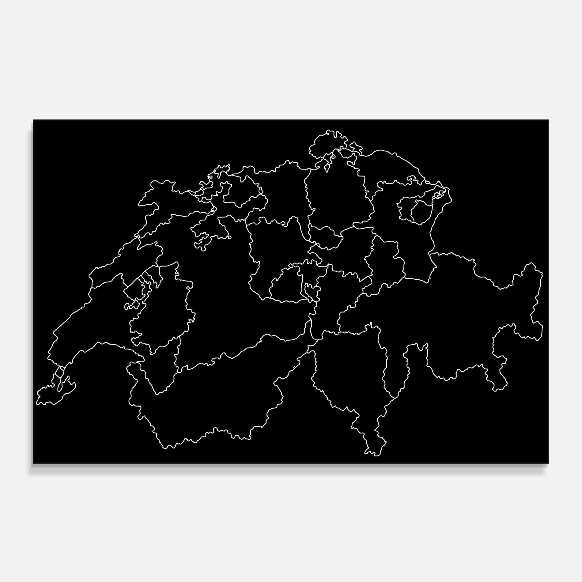 Konyhai üveg hátfal Switzerland White Line mockup 0