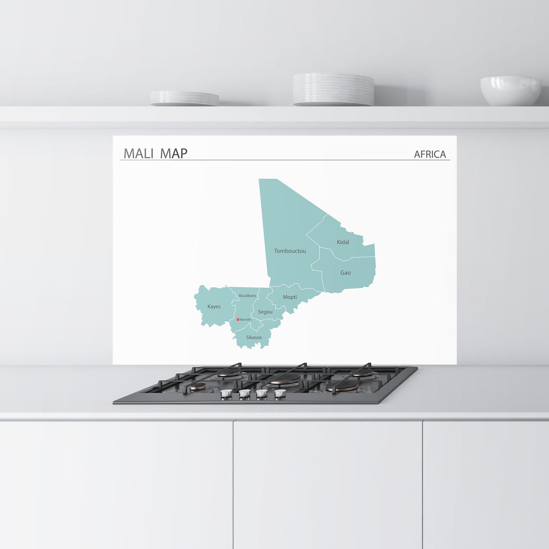 Konyhai üveg hátfal Mali Map mockup 9