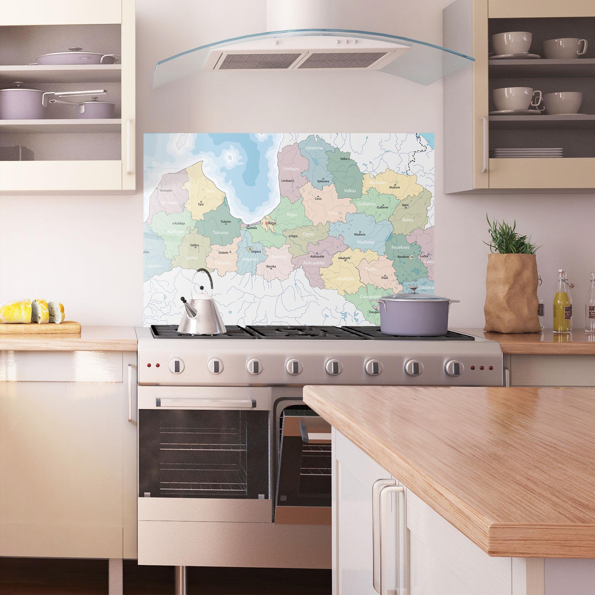 Konyhai üveg hátfal Latvia Color Map mockup 1