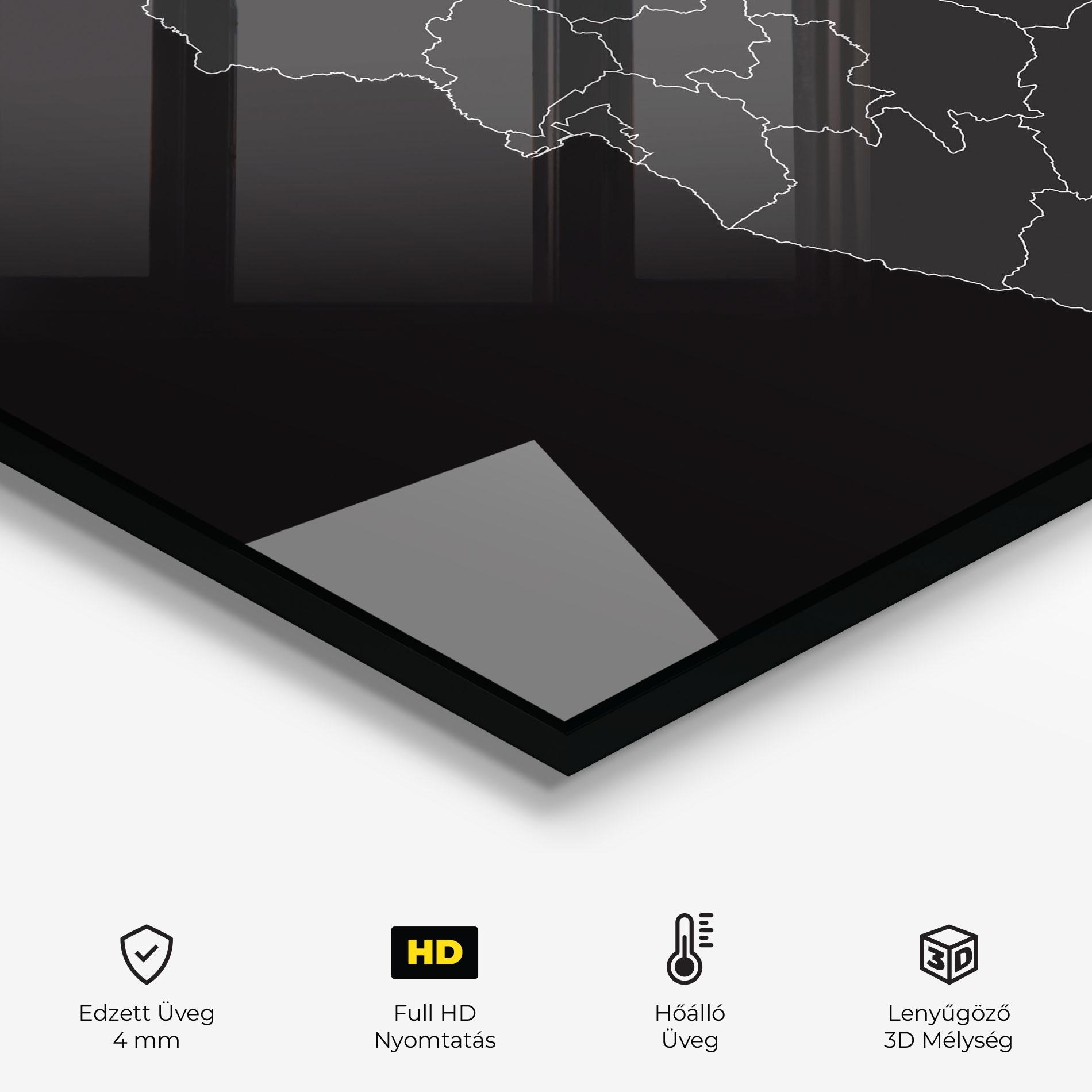 Konyhai üveg hátfal Burundi Grey Map mockup 2