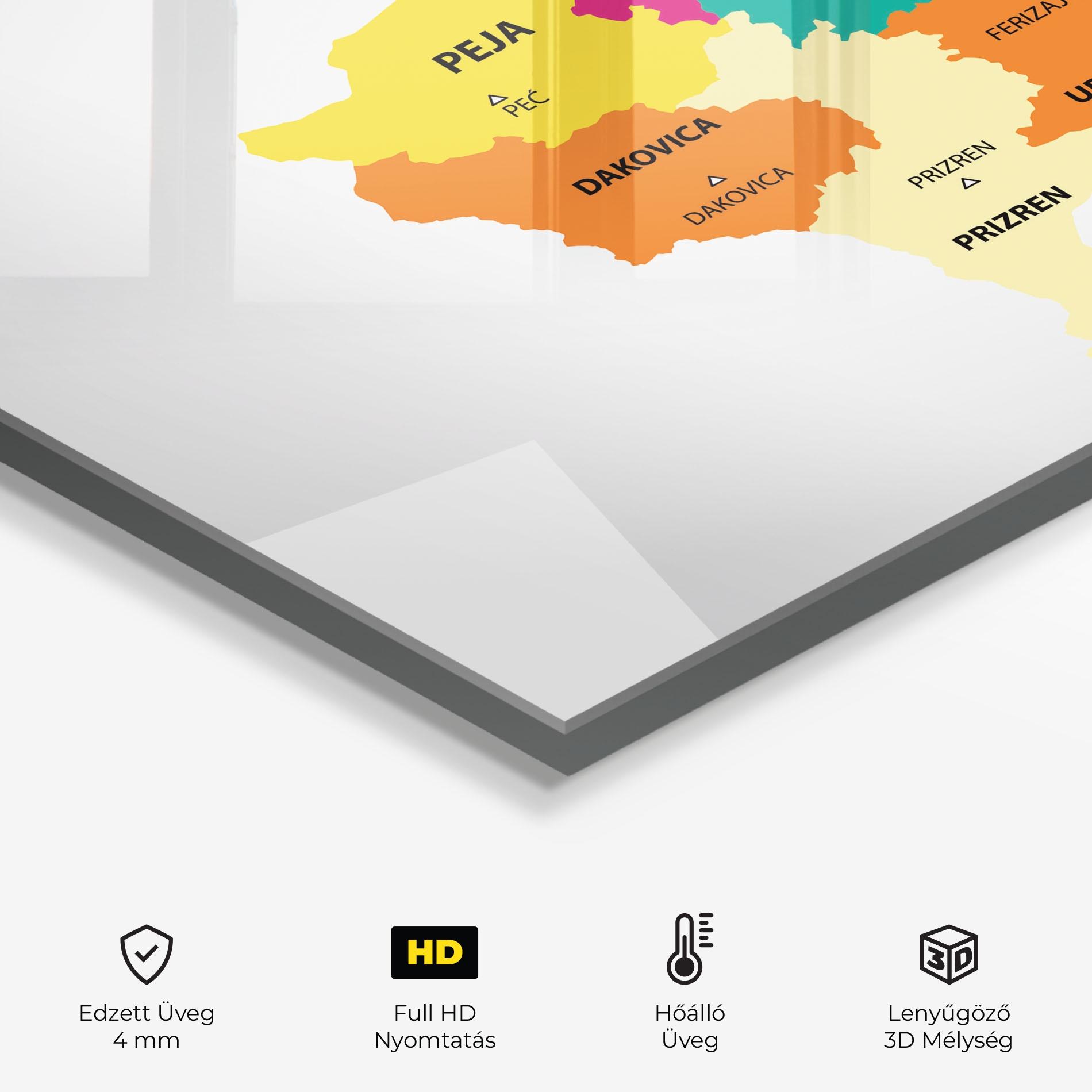 Konyhai üveg hátfal Kosovo Color Map mockup 2