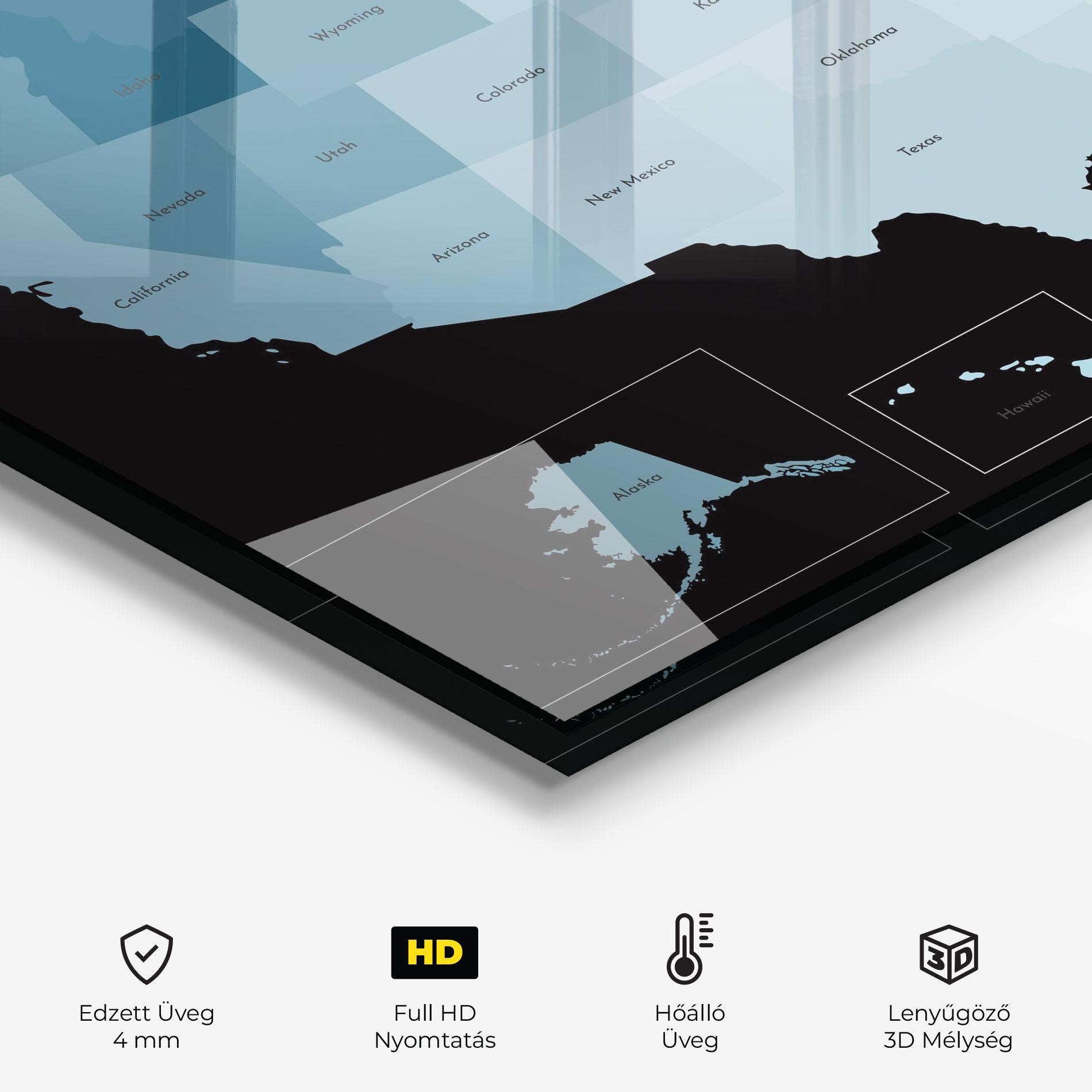 Konyhai üveg hátfal Sua Blue Map mockup 2