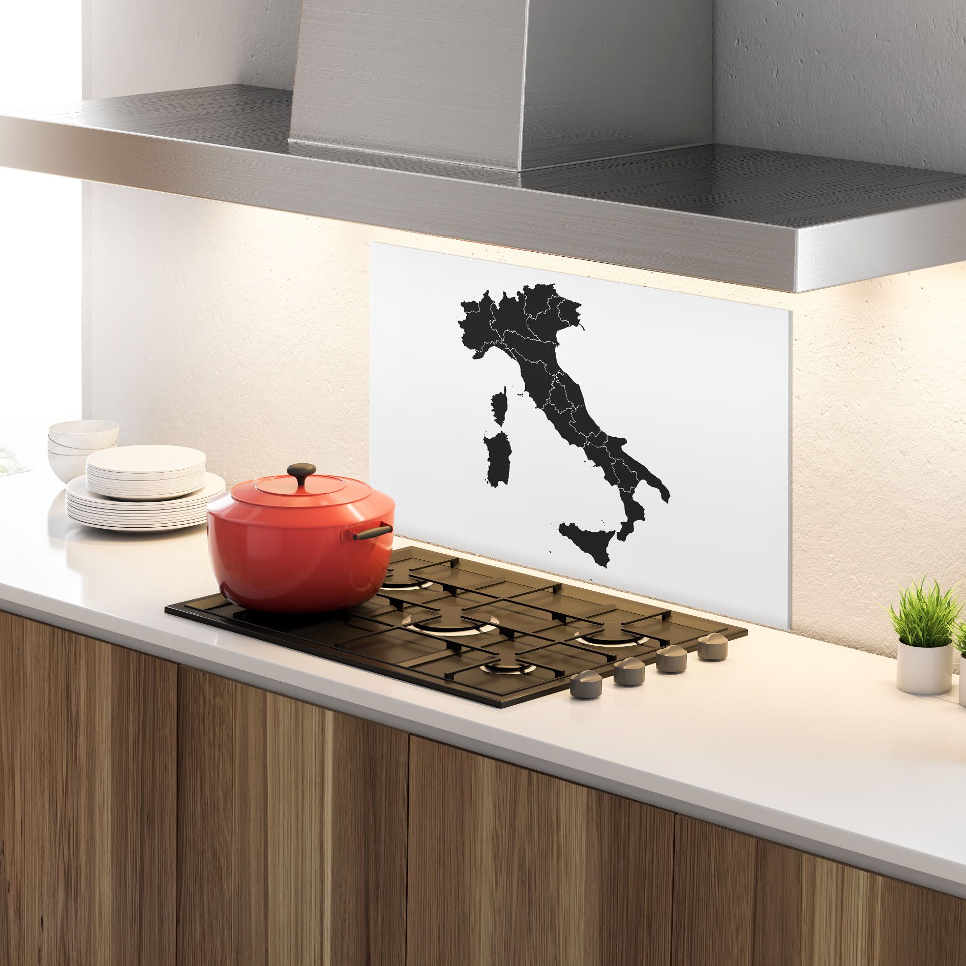 Italy Grey Map mockup 4