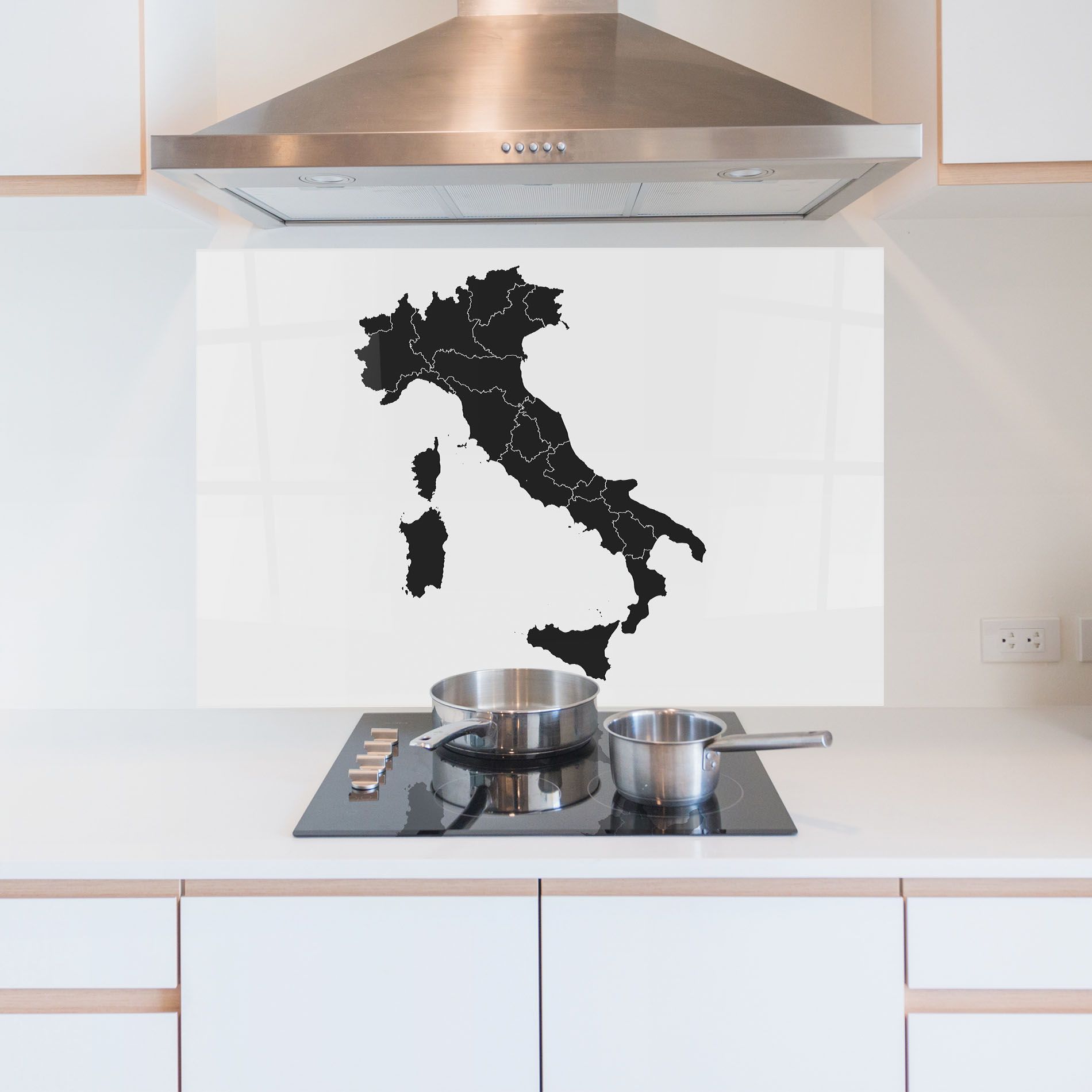 Italy Grey Map mockup 5
