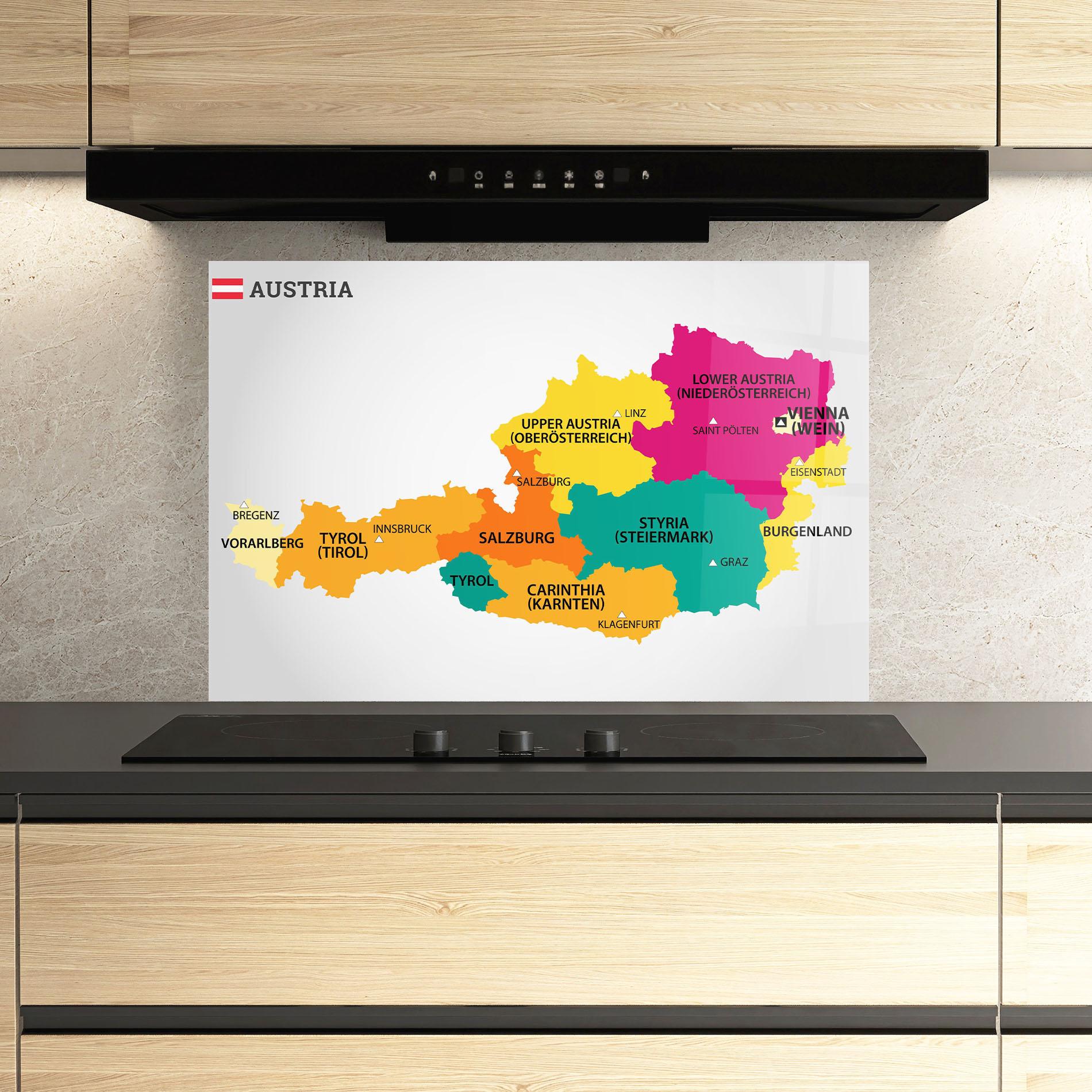 Konyhai üveg hátfal Austria Color Map mockup 3