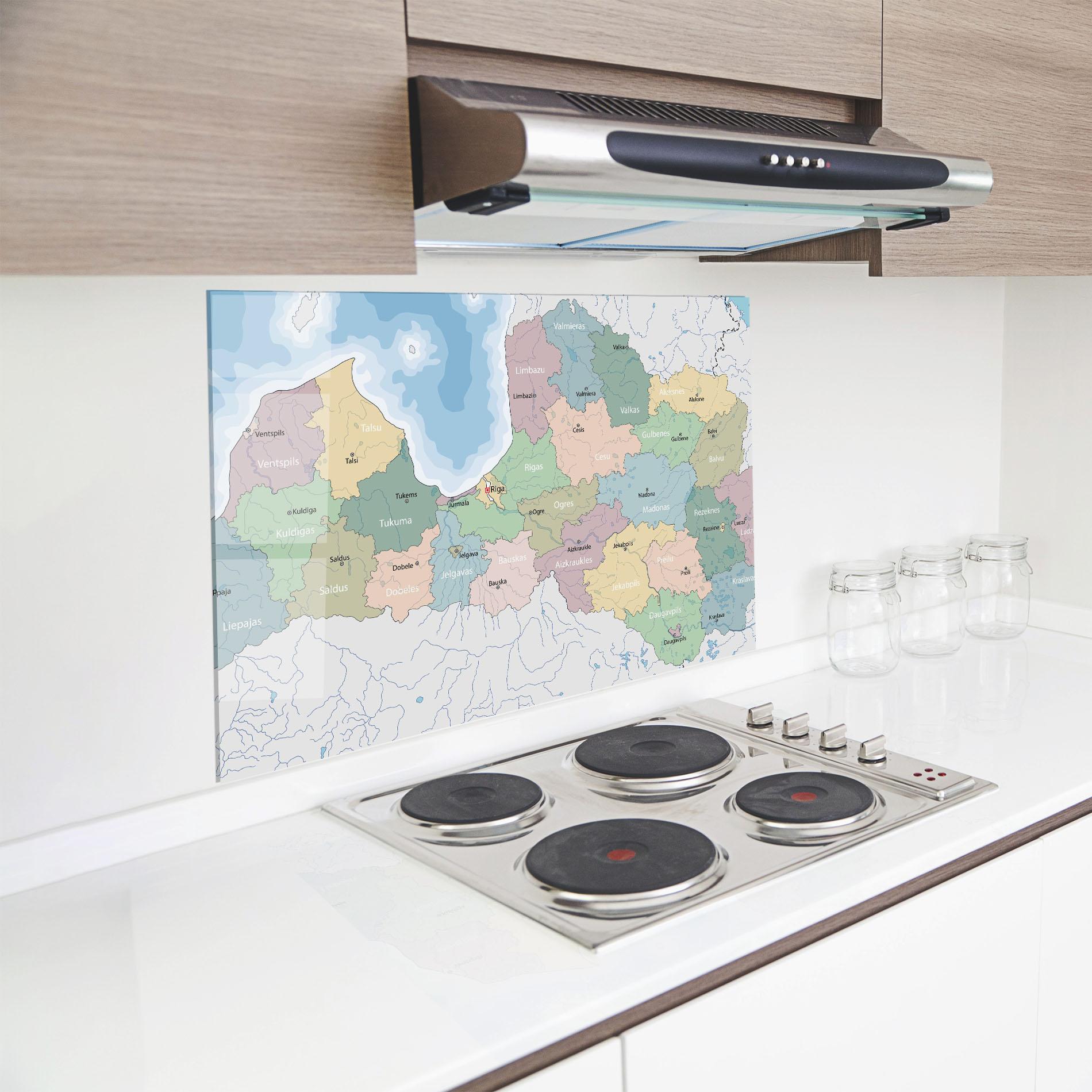 Konyhai üveg hátfal Latvia Color Map mockup 8