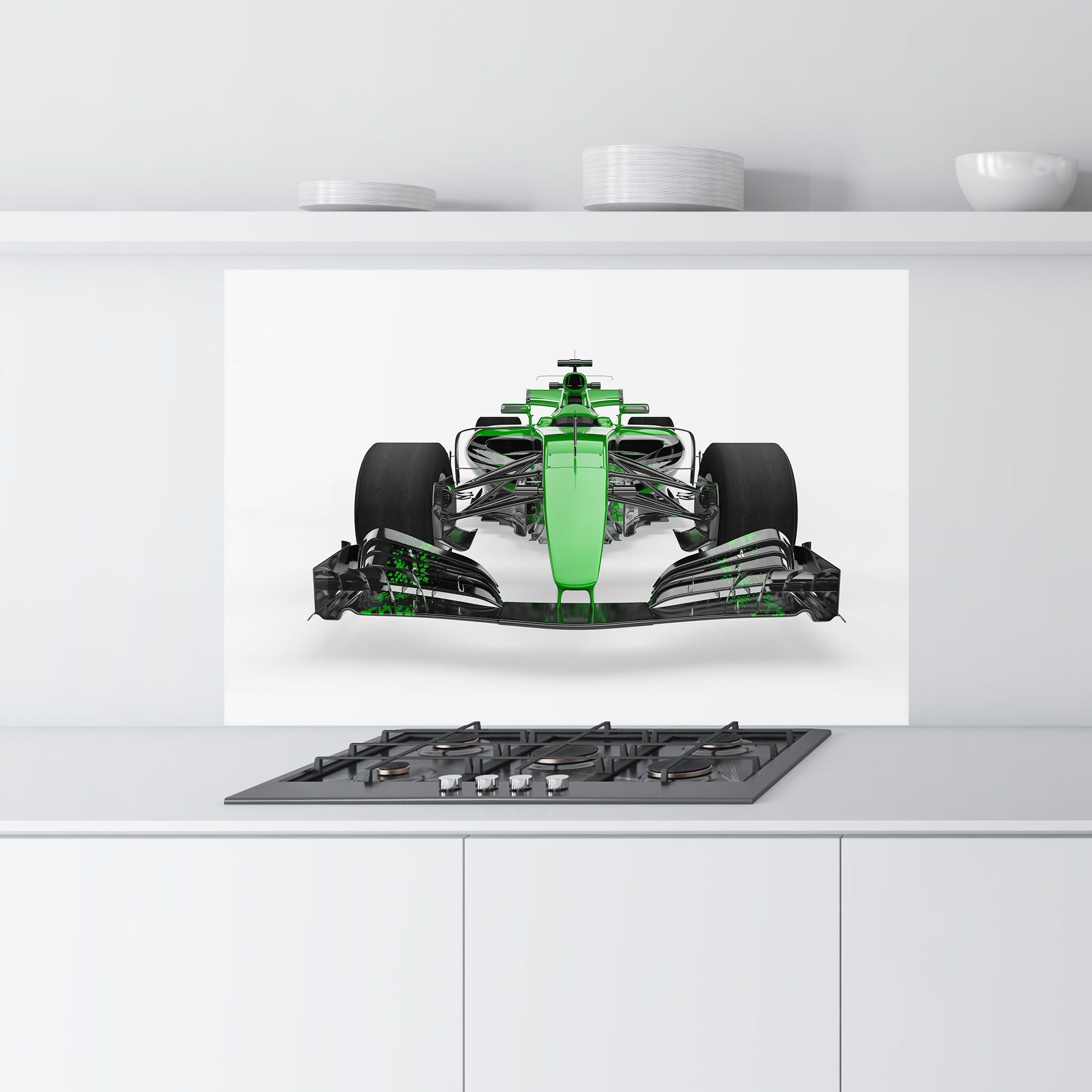 Green F1 Car mockup 9