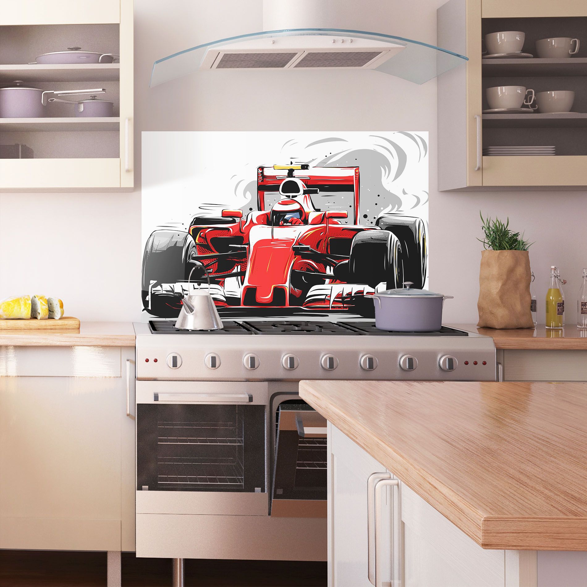 Red F1 Car Art mockup 1