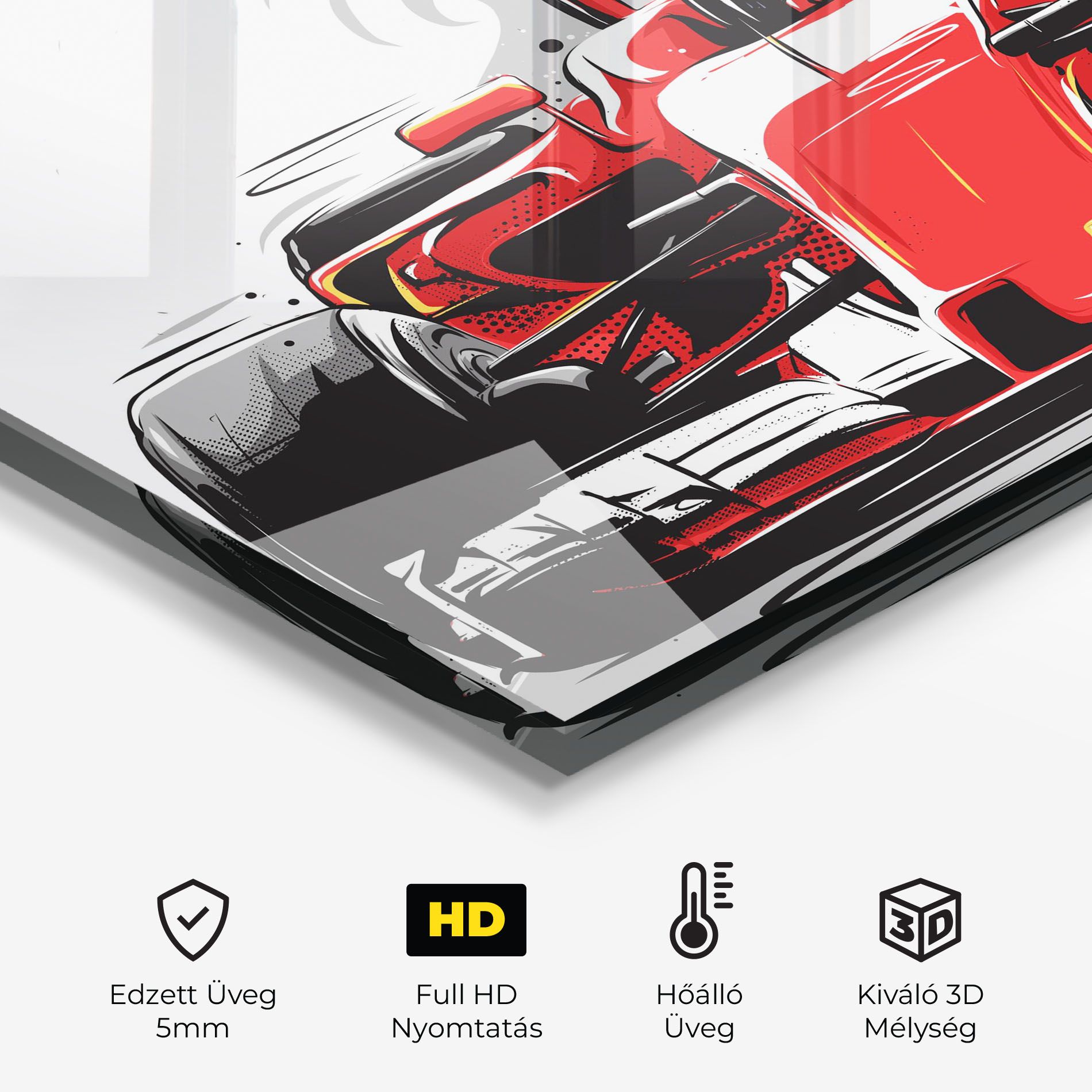 Red F1 Car Art mockup 2